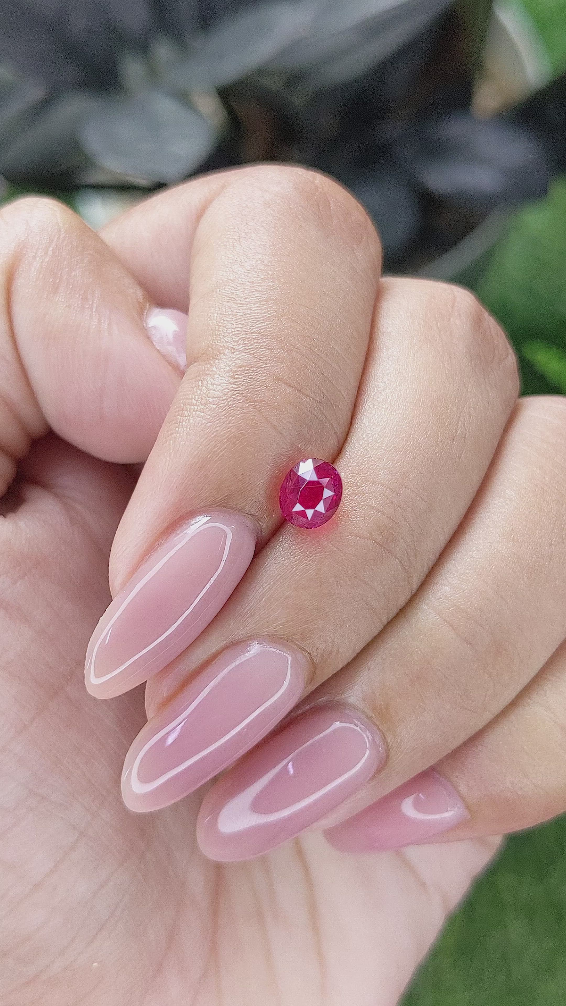 1.05 Ct. Pinkish Red Ruby from Mozambique Size Video