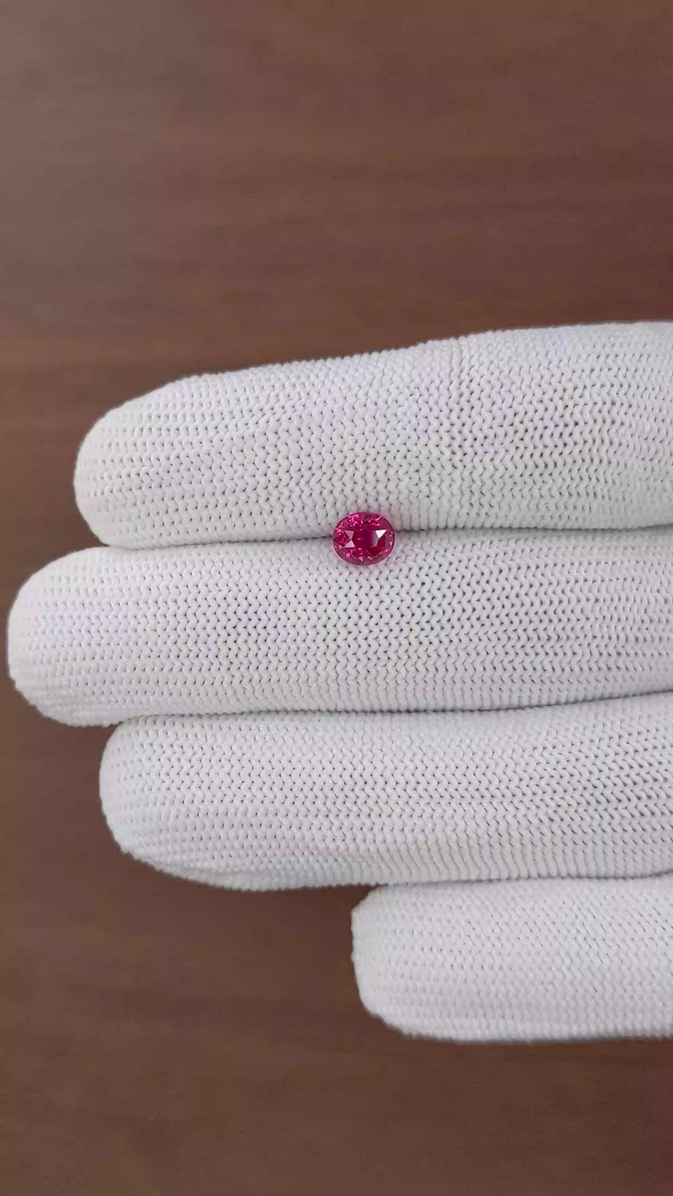 1.05 Ct. Pinkish Red Ruby from Mozambique Size Video
