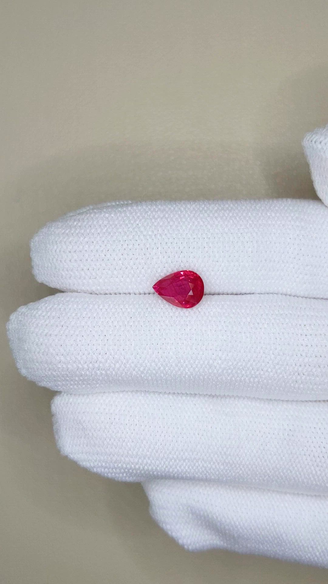 1.76 Ct. Pinkish Red Ruby from Mozambique Size Video