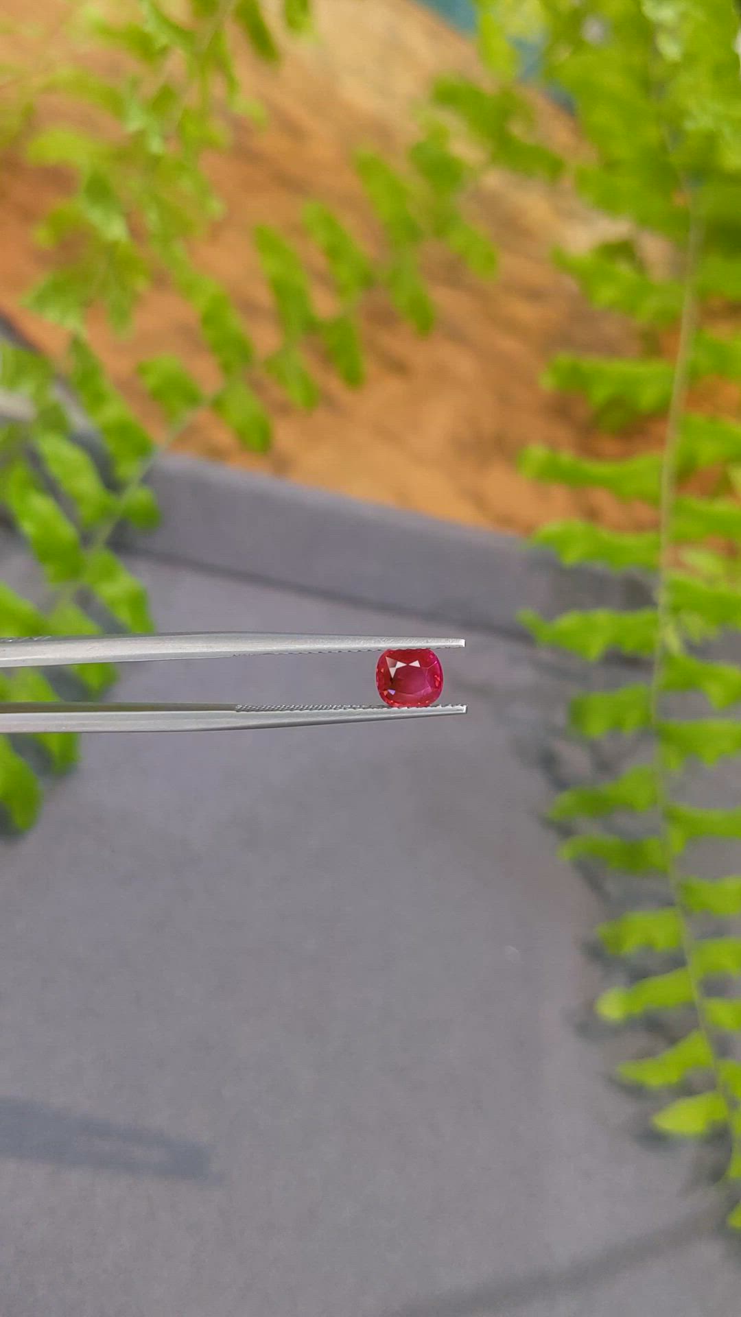 1.01 Ct. Pinkish Red Ruby from Mozambique Size Video