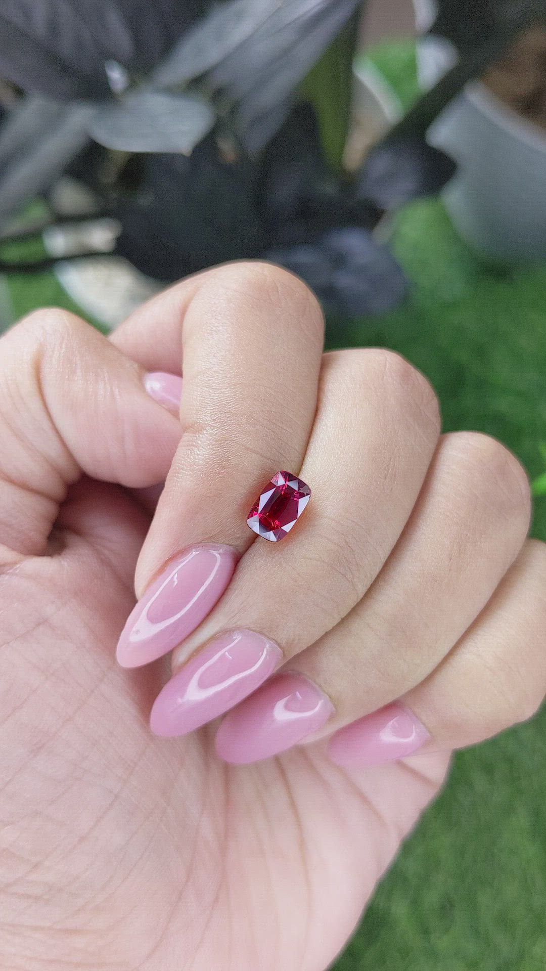 1.55 Ct. Pinkish Red Ruby from Madagascar Size Video