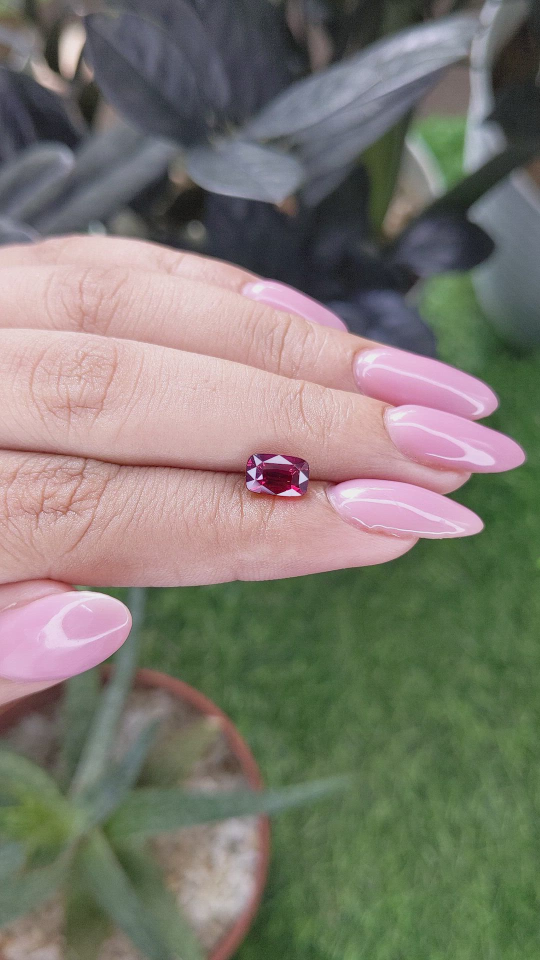 1.55 Ct. Pinkish Red Ruby from Madagascar Size Video