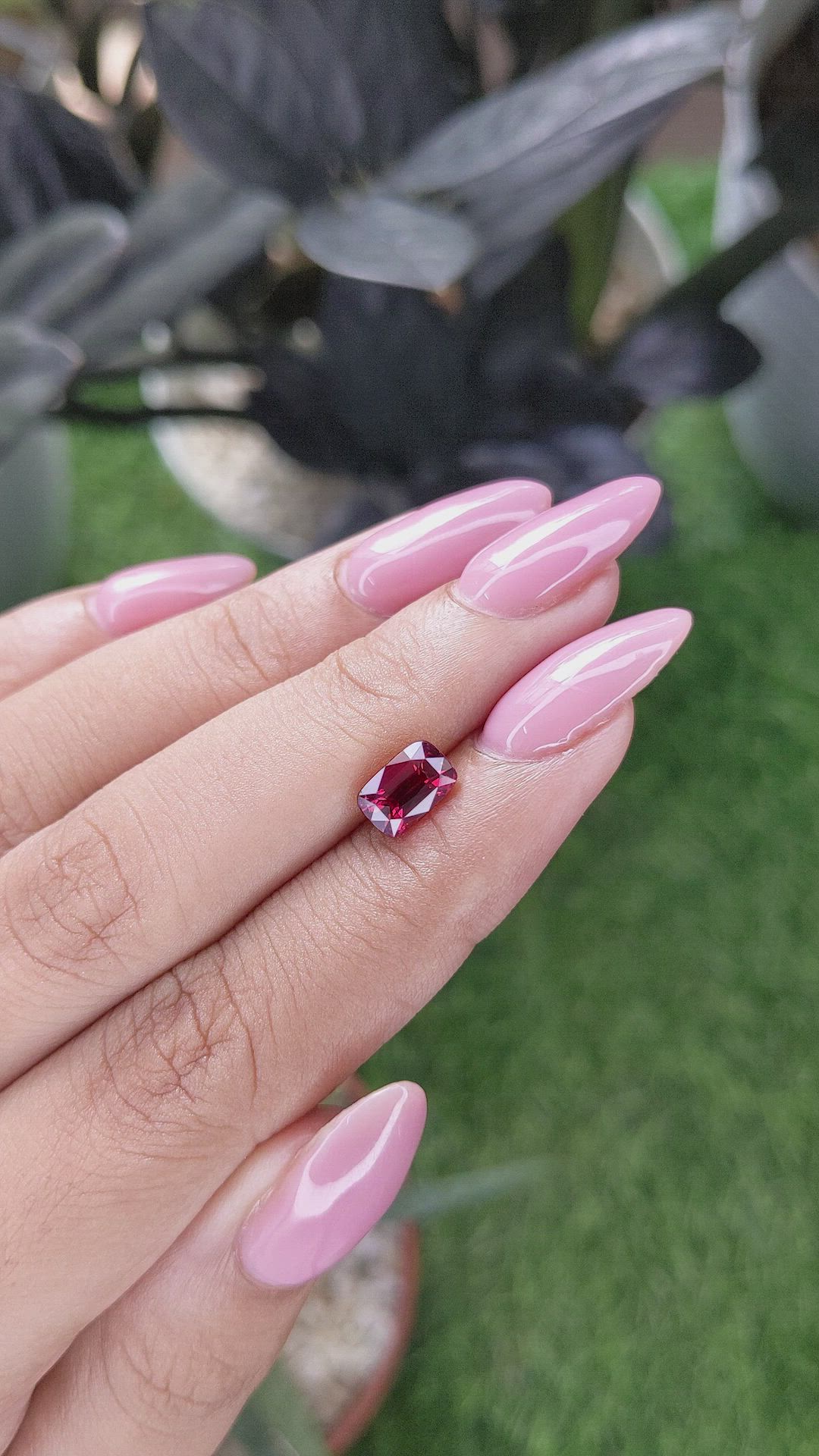 1.55 Ct. Pinkish Red Ruby from Madagascar Size Video