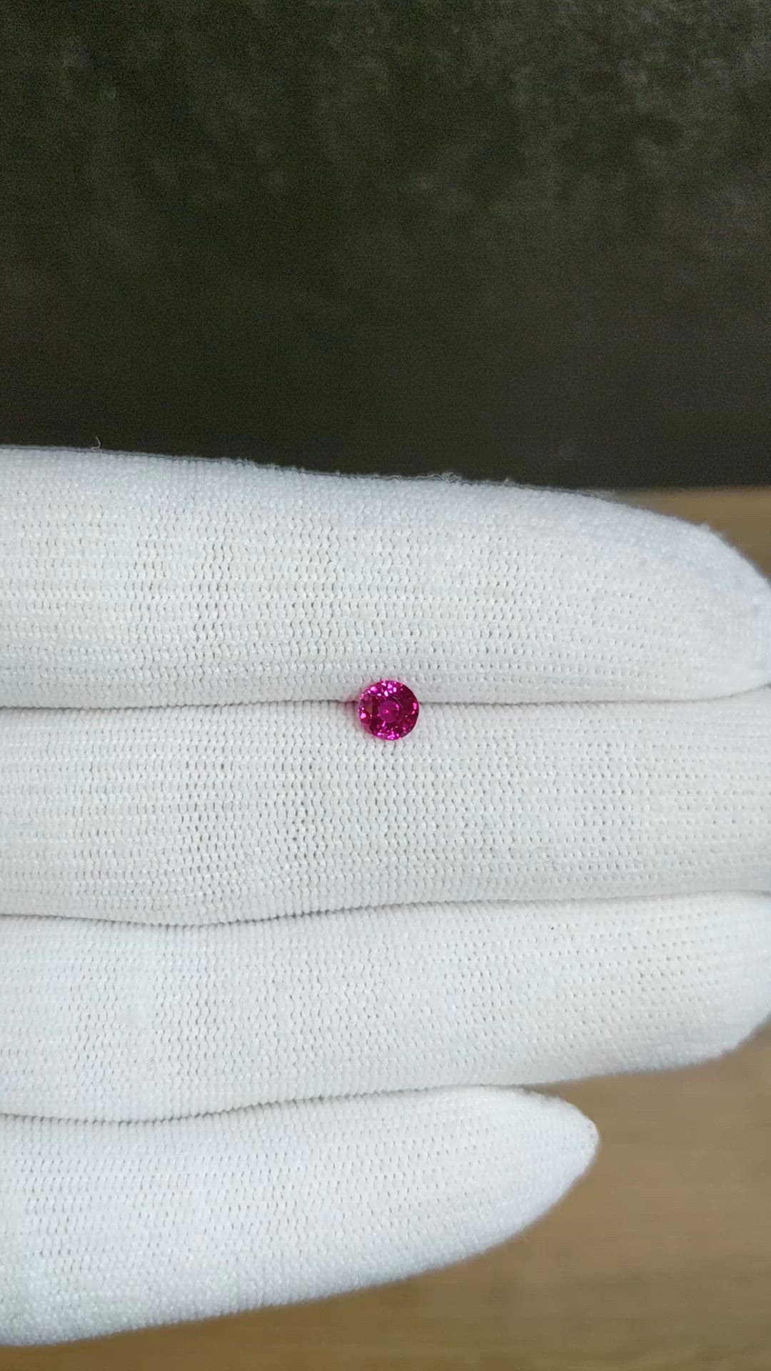 0.53 Ct. Pinkish Red Ruby from Mozambique Size Video