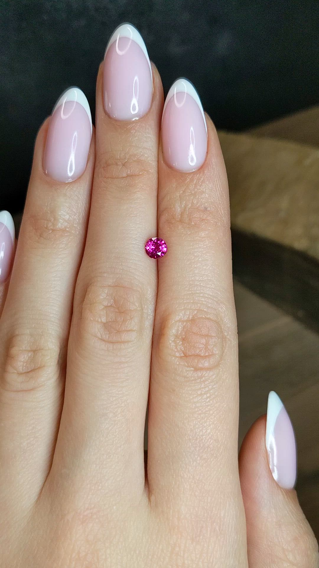 0.53 Ct. Pinkish Red Ruby from Mozambique Size Video