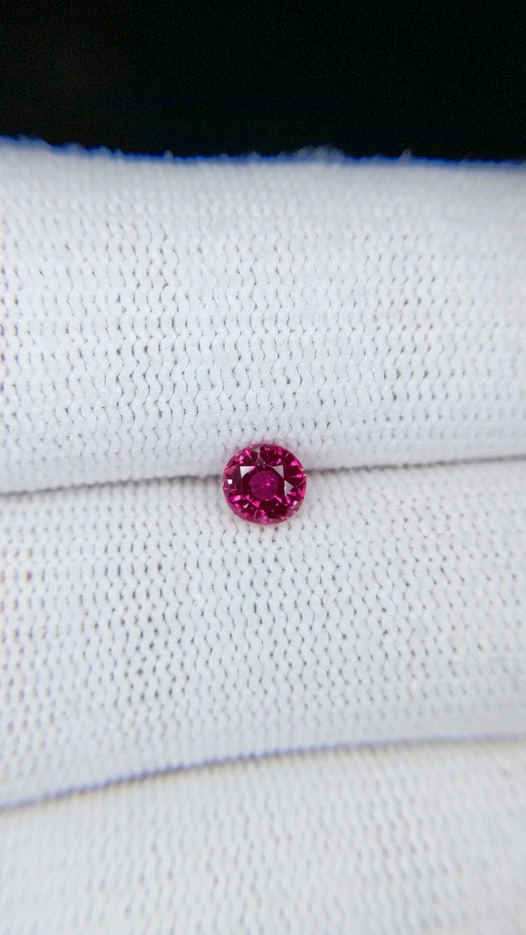 0.53 Ct. Pinkish Red Ruby from Mozambique Size Video