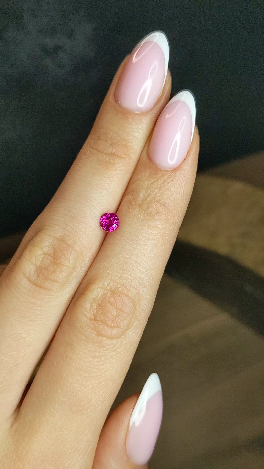 0.53 Ct. Pinkish Red Ruby from Mozambique Size Video