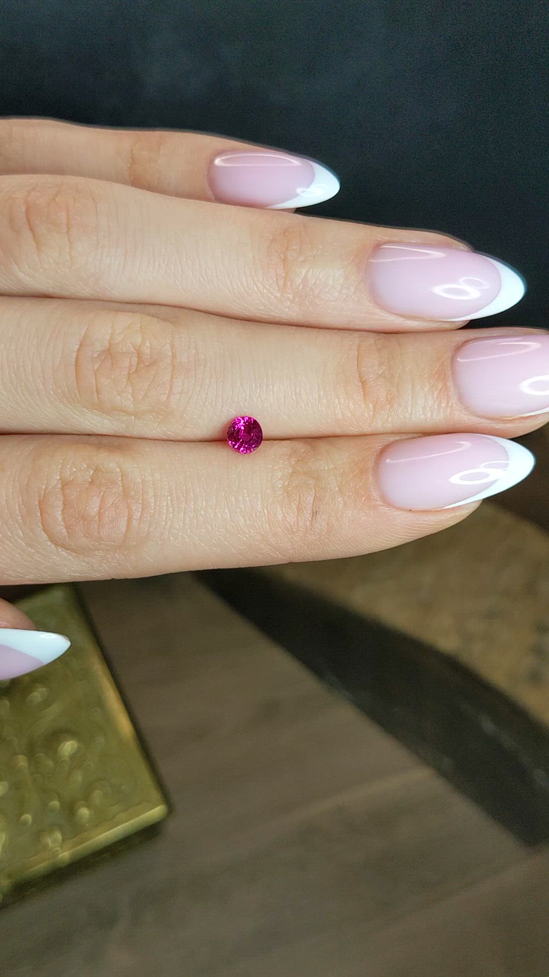 0.53 Ct. Pinkish Red Ruby from Mozambique Size Video