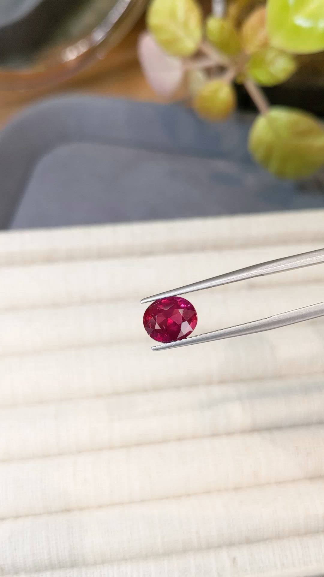 3.04 Ct. Pinkish Red Ruby from Mozambique Size Video