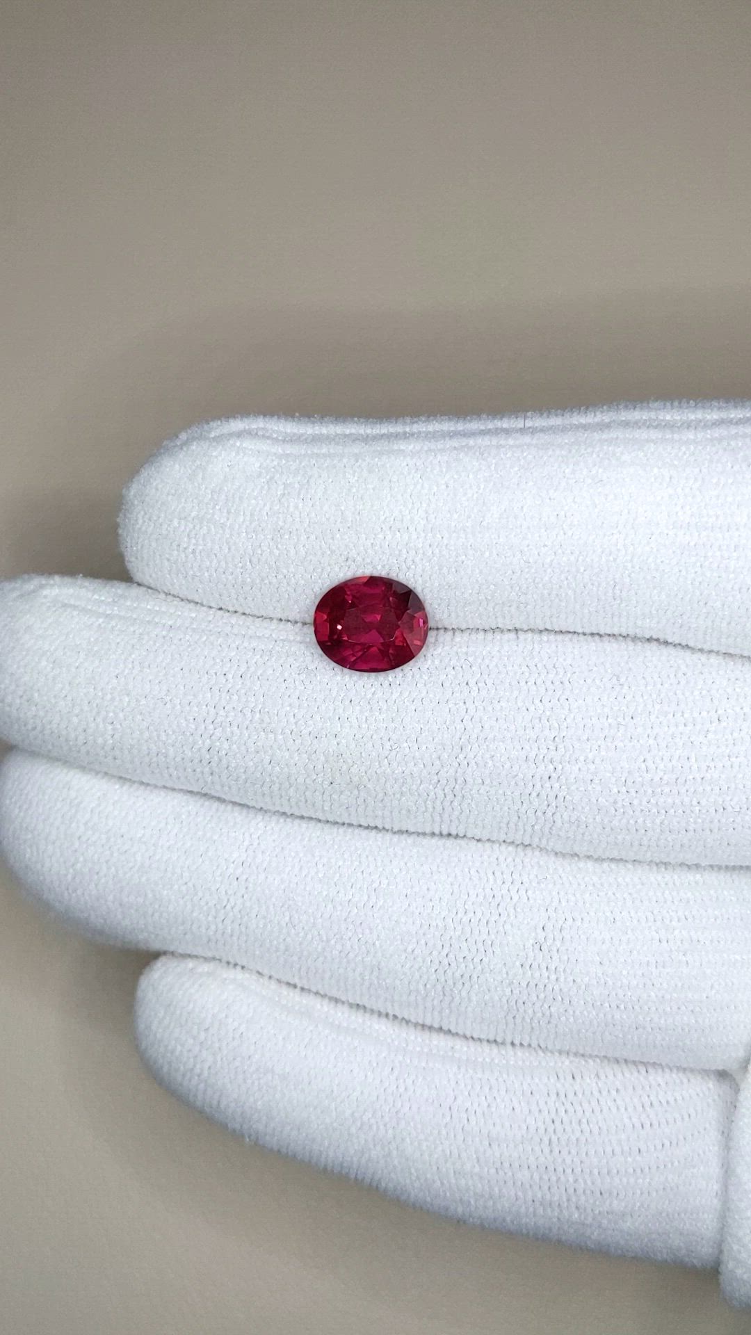 3.04 Ct. Pinkish Red Ruby from Mozambique Size Video