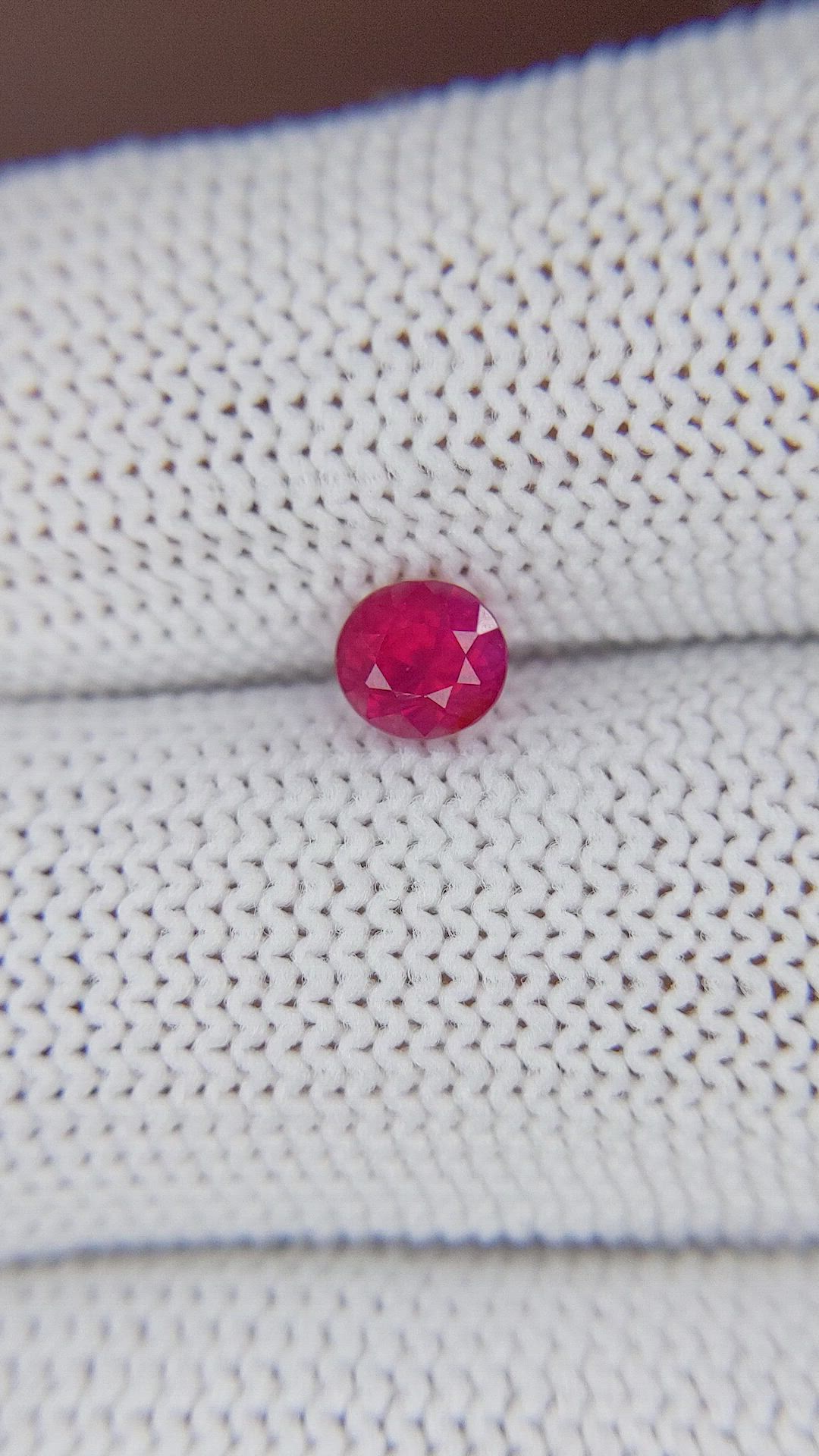 0.76 Ct. Pinkish Red Ruby from Mozambique Size Video