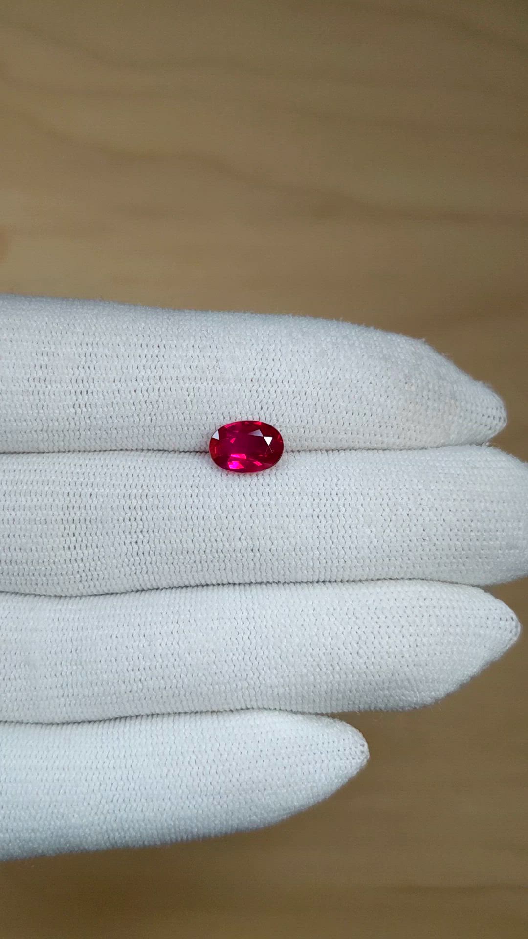 1.82 Ct. Pinkish Red Ruby from Mozambique Size Video