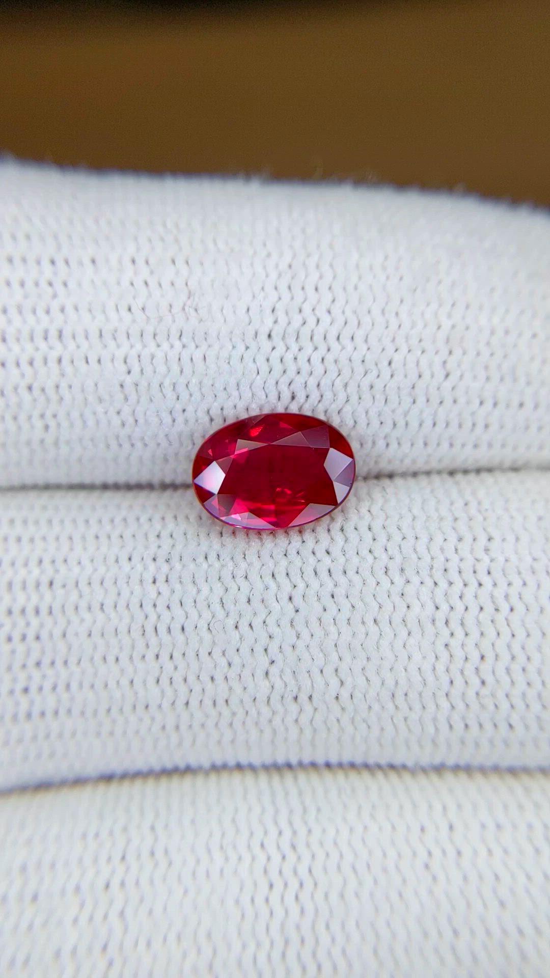 1.82 Ct. Pinkish Red Ruby from Mozambique Size Video