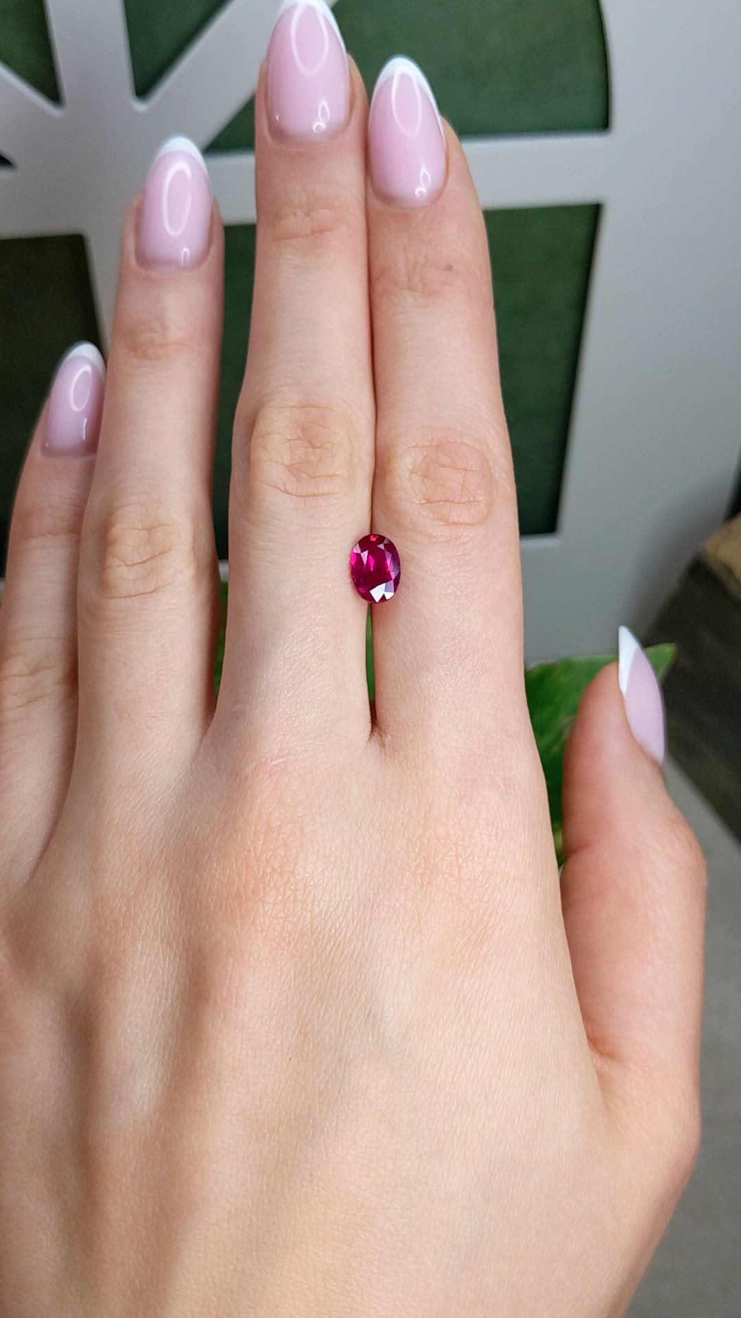 1.82 Ct. Pinkish Red Ruby from Mozambique Size Video