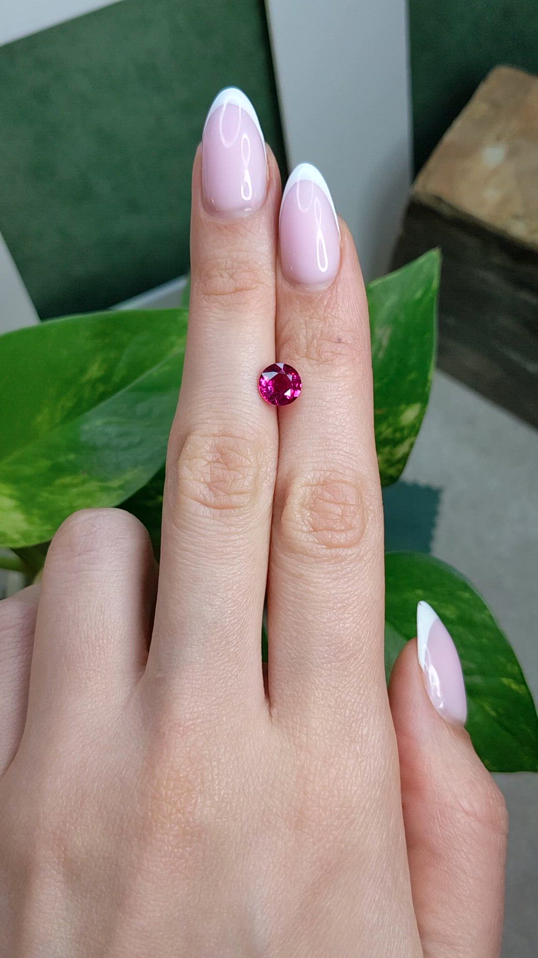 1.55 Ct. Pinkish Red Ruby from Mozambique Size Video