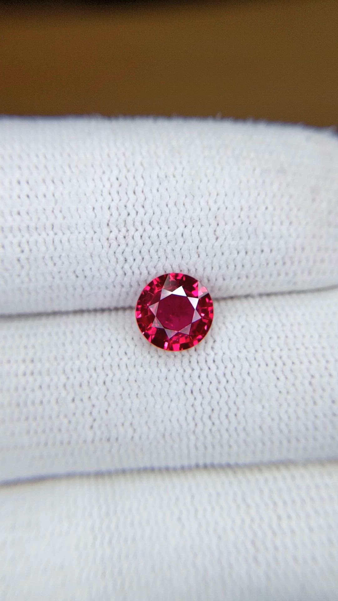 1.55 Ct. Pinkish Red Ruby from Mozambique Size Video