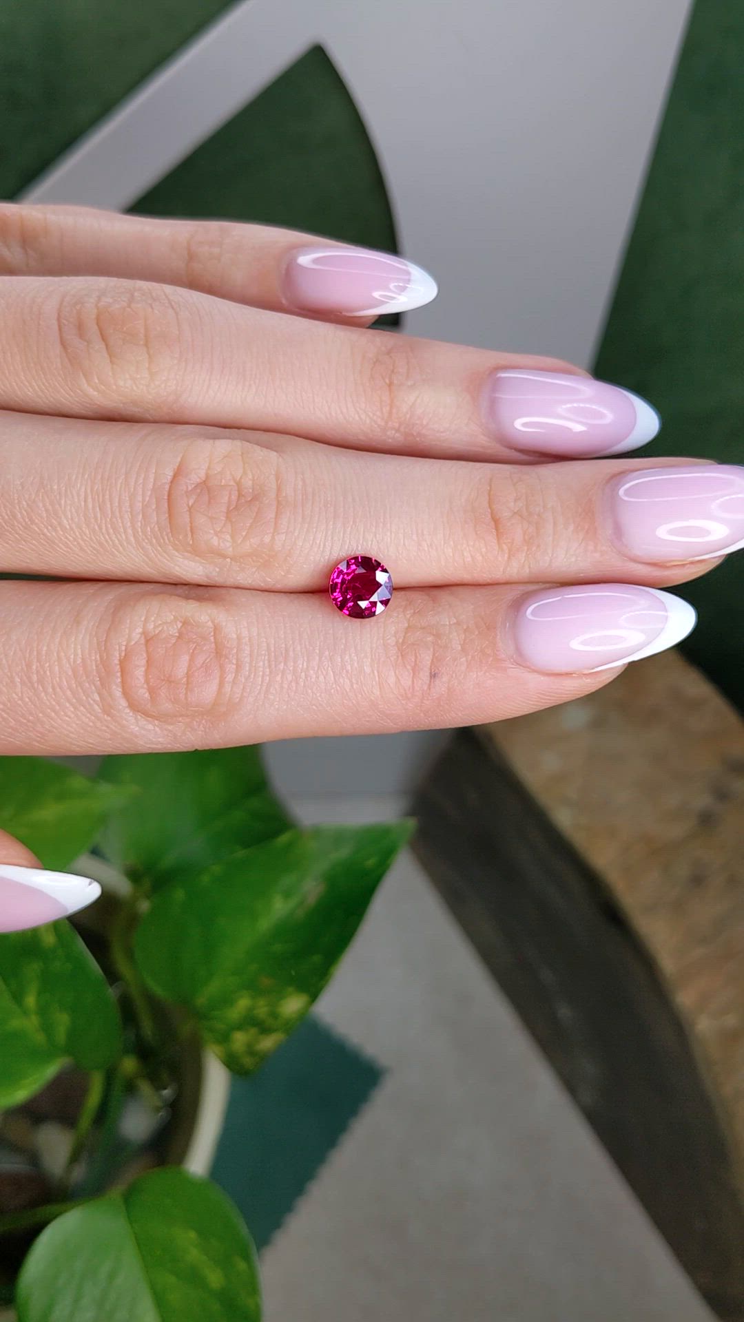 1.55 Ct. Pinkish Red Ruby from Mozambique Size Video