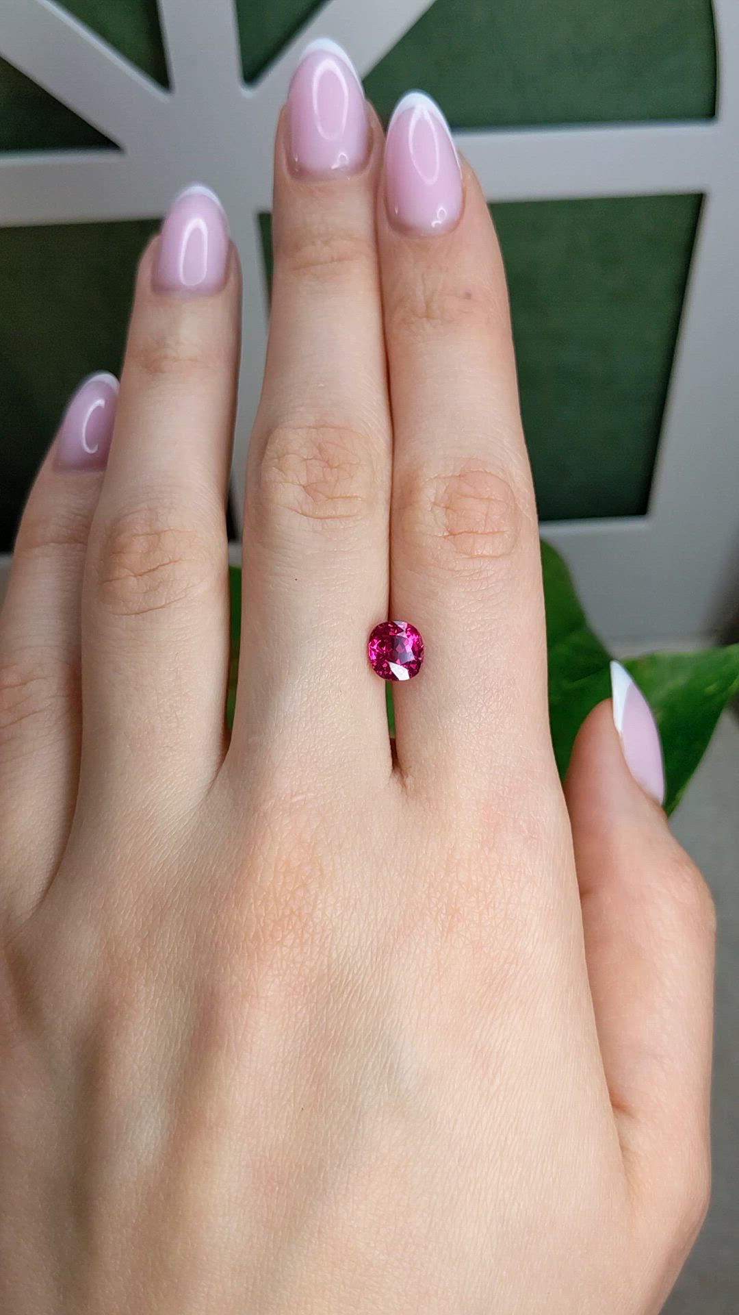 2.03 Ct. Pinkish Red Ruby from Mozambique Size Video