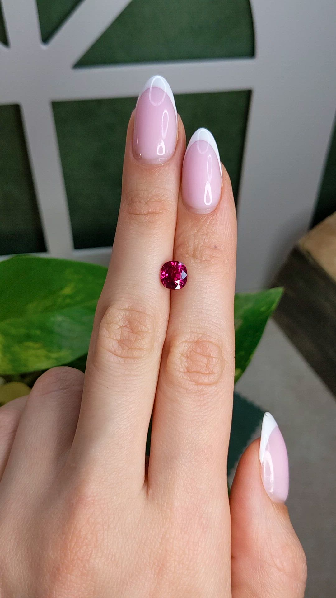 2.03 Ct. Pinkish Red Ruby from Mozambique Size Video