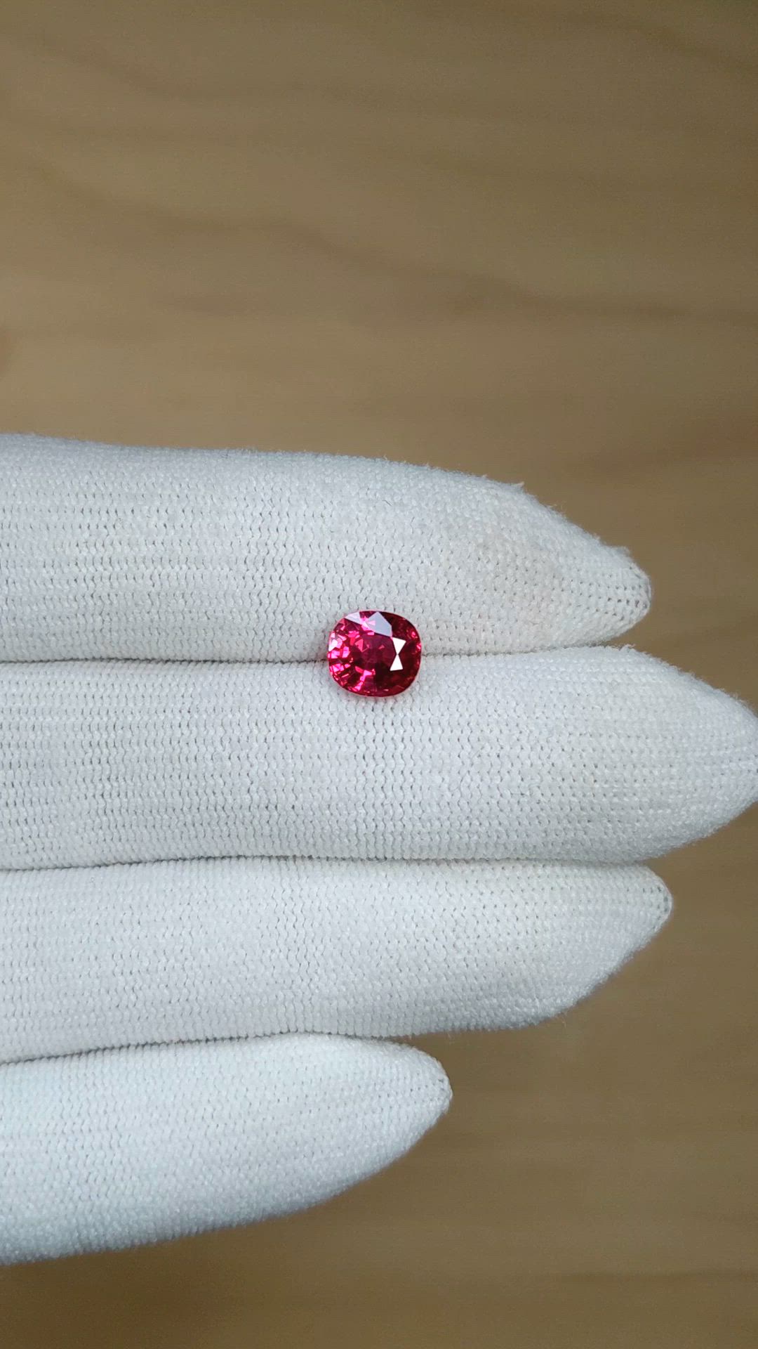 2.03 Ct. Pinkish Red Ruby from Mozambique Size Video