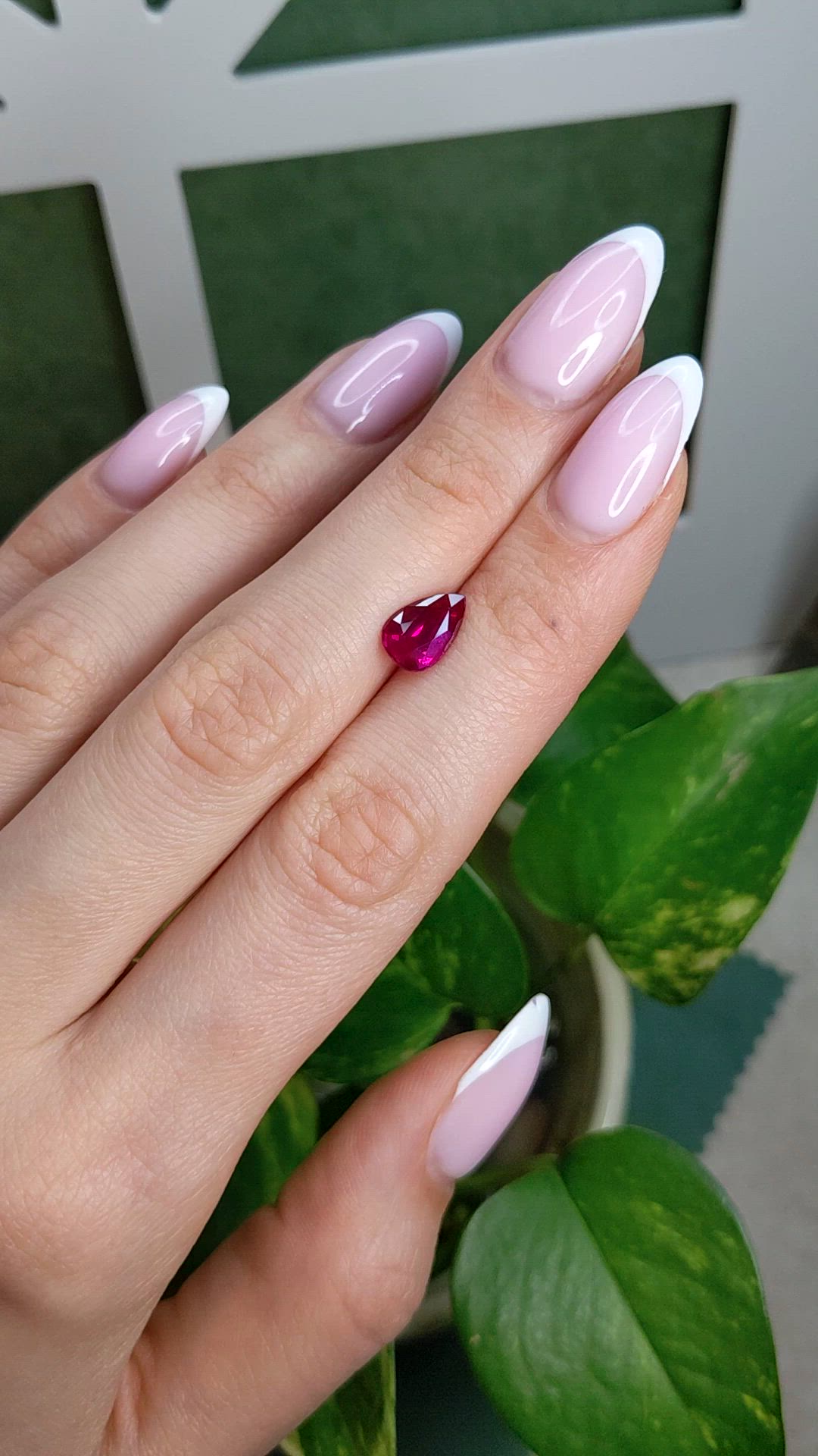 2.04 Ct. Pinkish Red Ruby from Mozambique Size Video