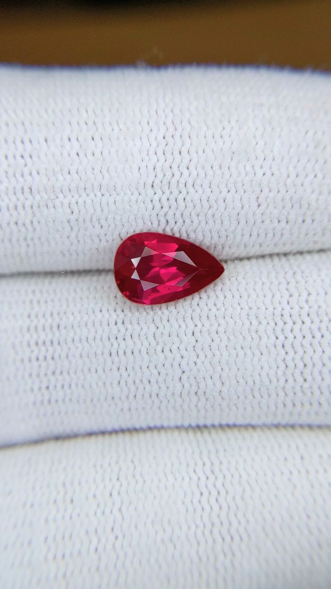 2.04 Ct. Pinkish Red Ruby from Mozambique Size Video