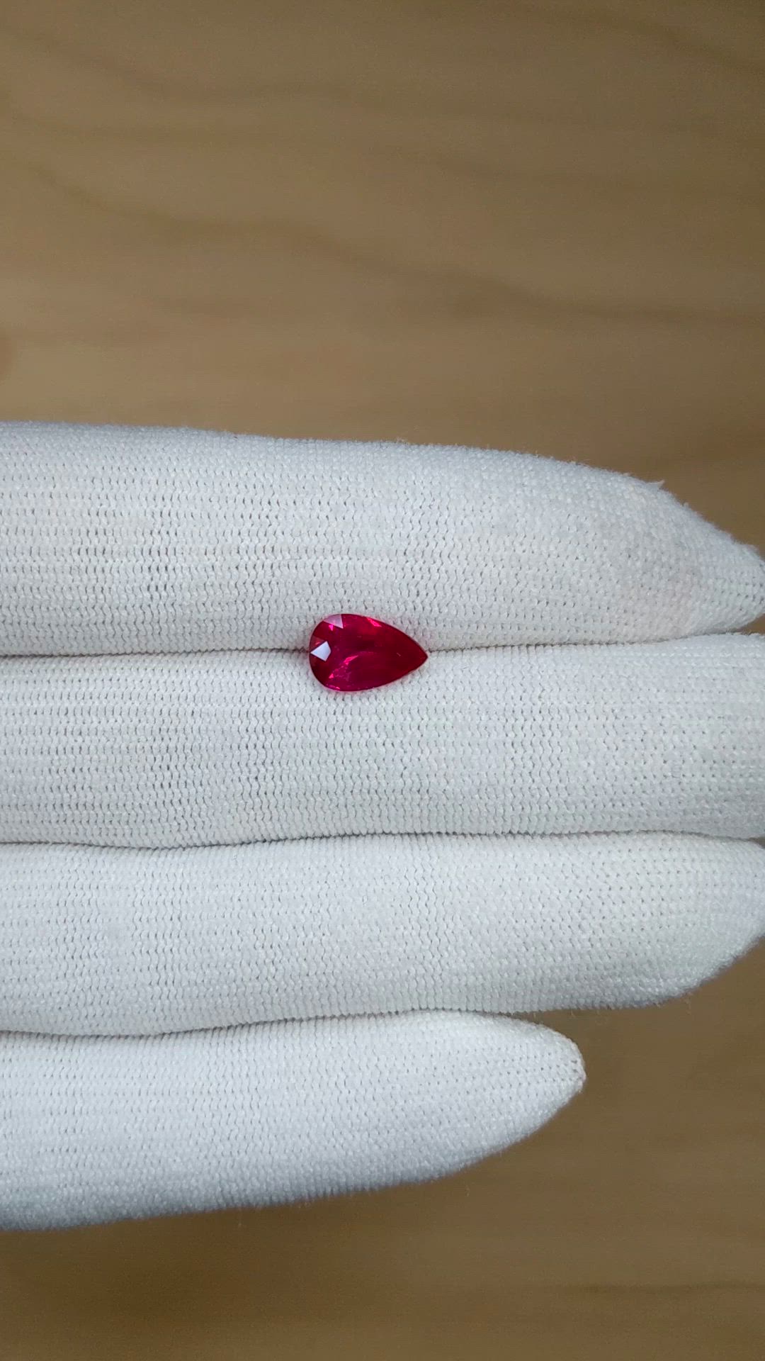 2.04 Ct. Pinkish Red Ruby from Mozambique Size Video
