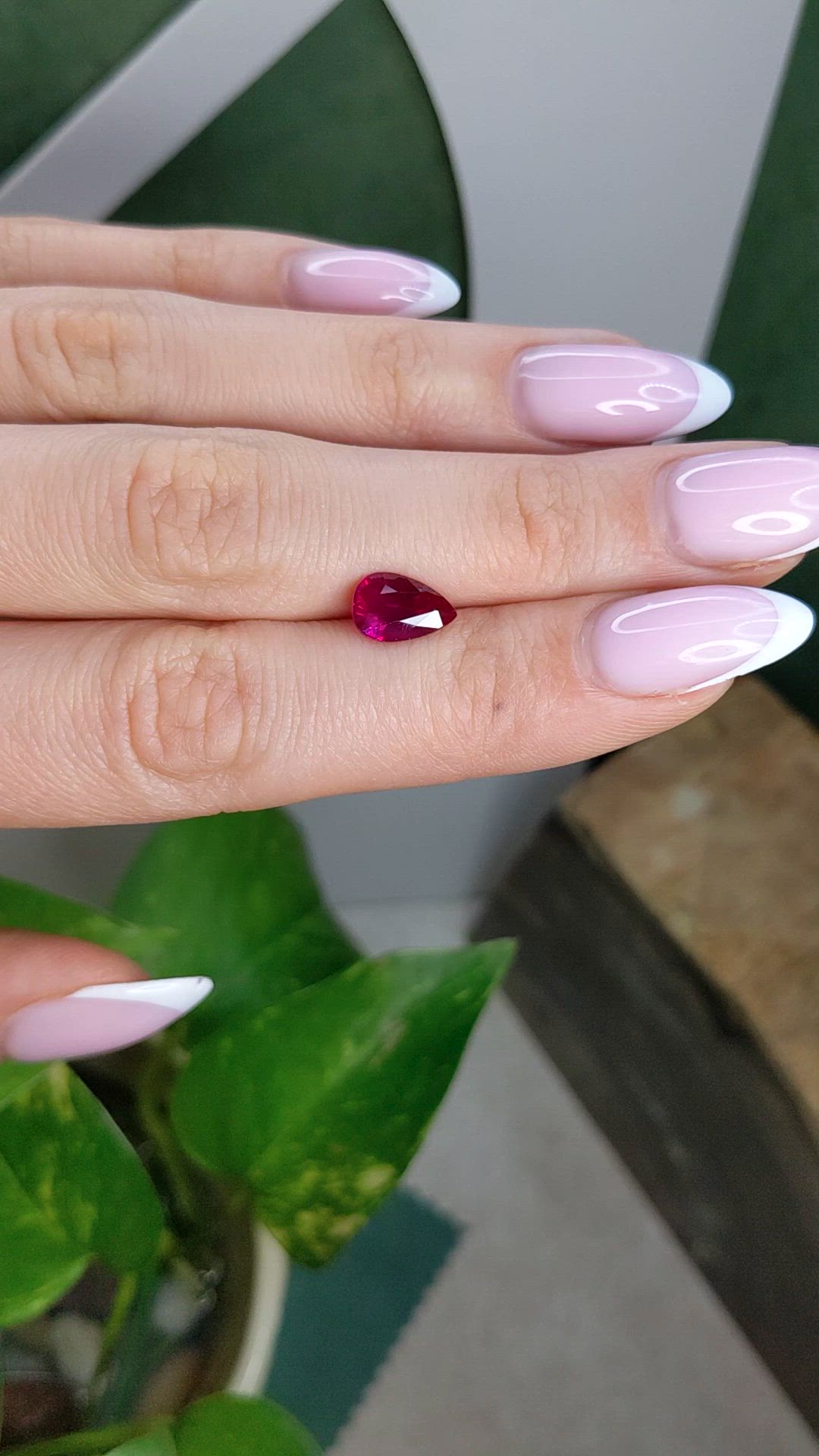 2.04 Ct. Pinkish Red Ruby from Mozambique Size Video