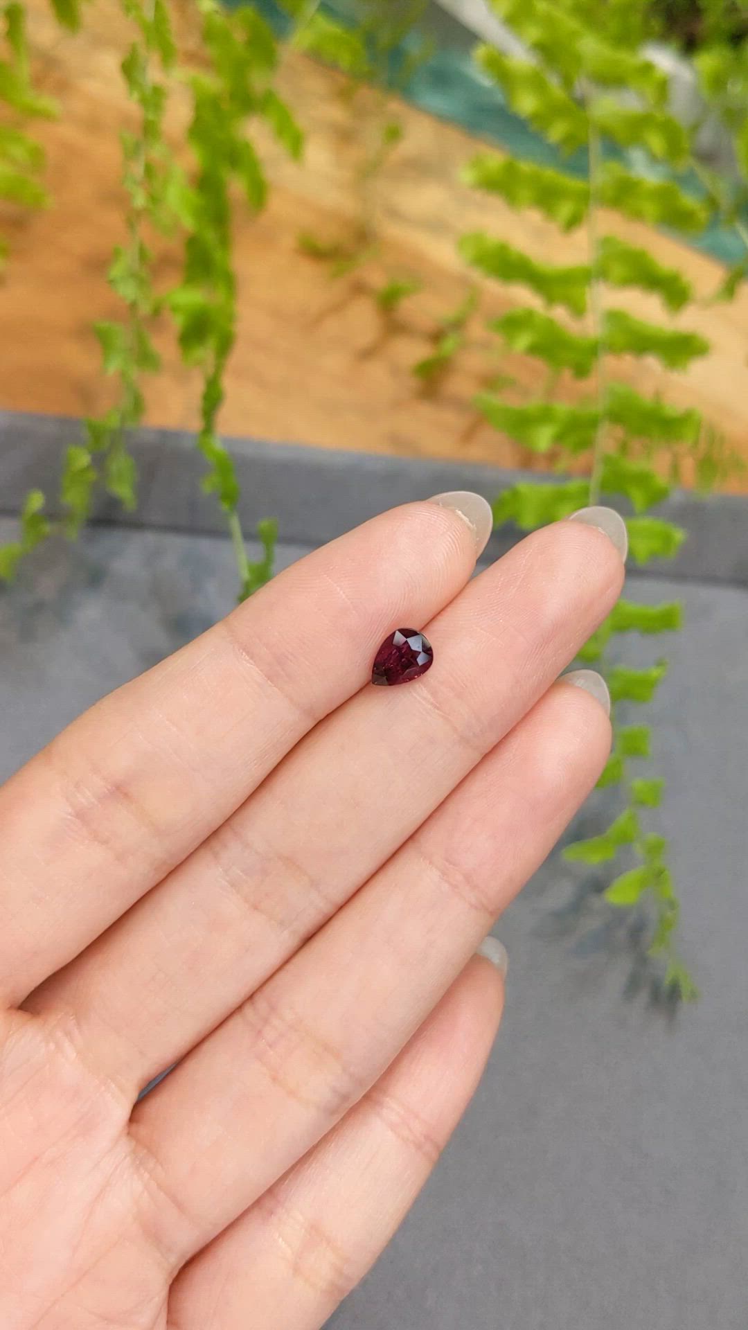 1.01 Ct. Purplish Red Ruby from Mozambique Size Video