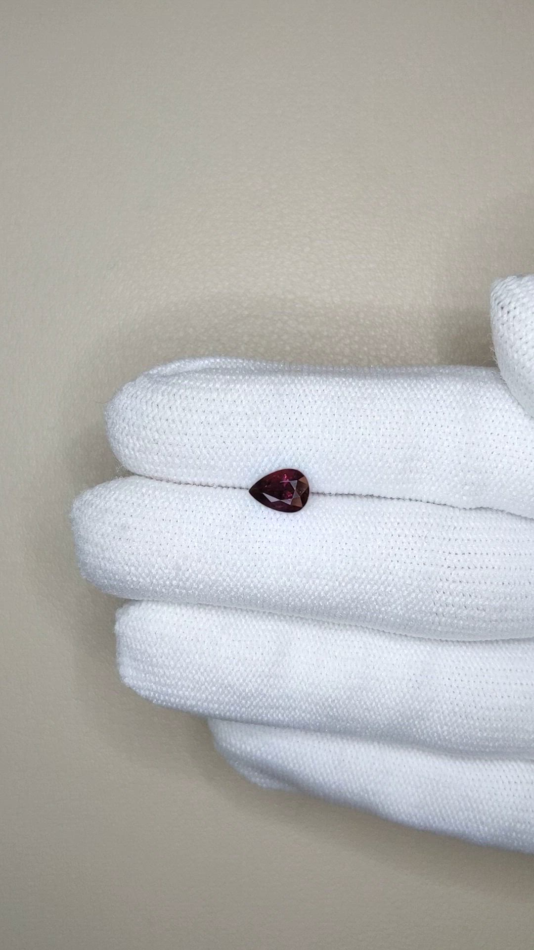 1.01 Ct. Purplish Red Ruby from Mozambique Size Video