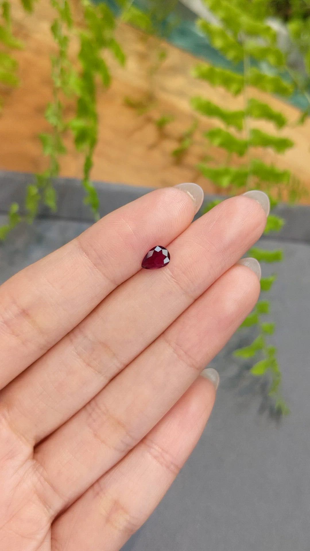 0.64 Ct. Purplish Red Ruby from Mozambique Size Video