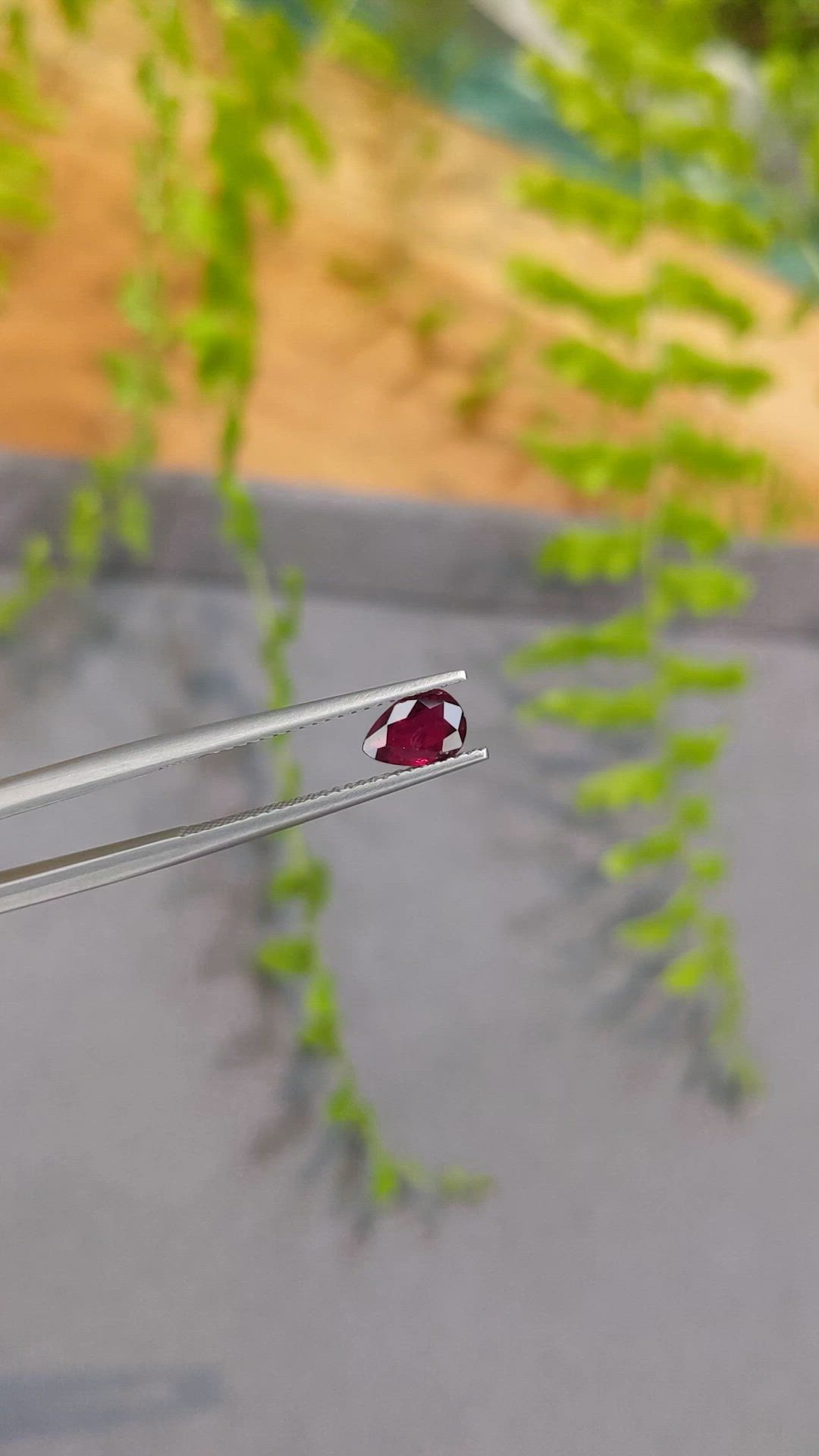 0.64 Ct. Purplish Red Ruby from Mozambique Size Video