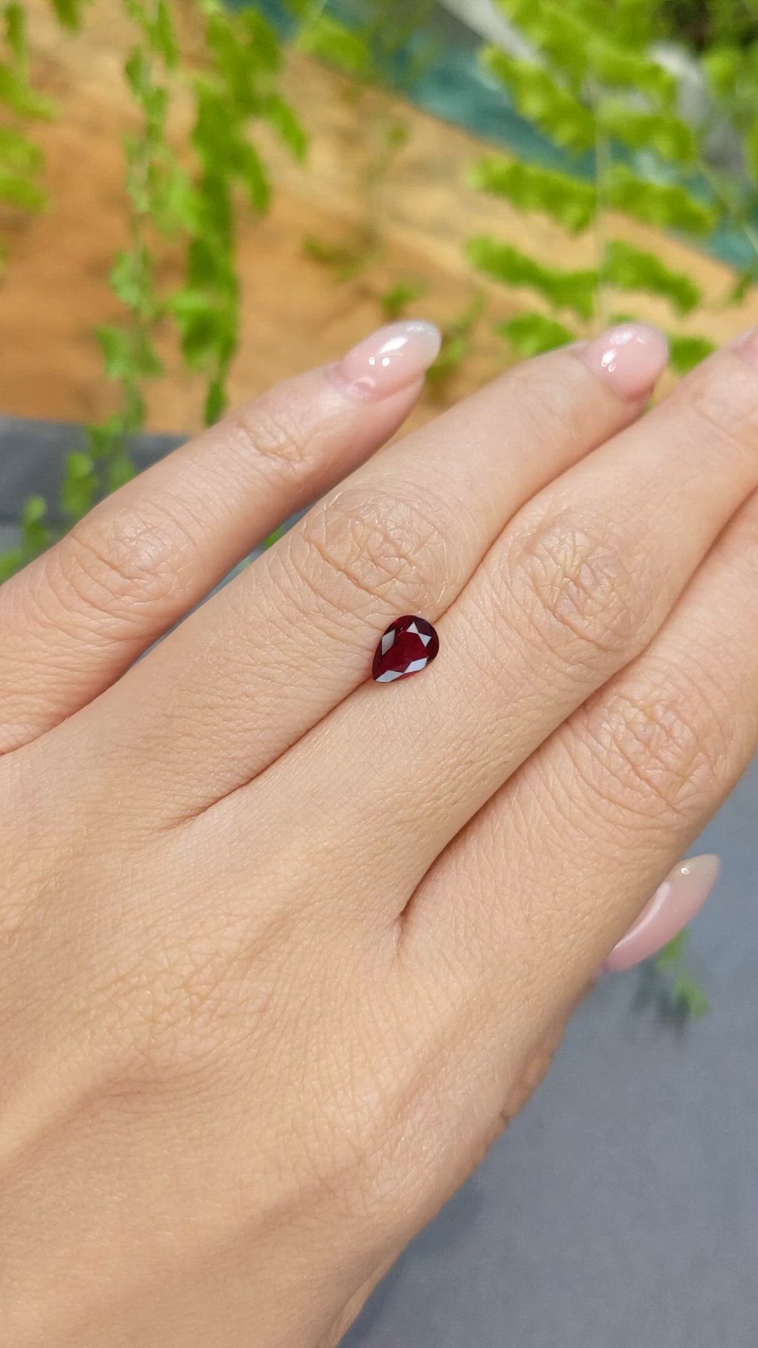 0.64 Ct. Purplish Red Ruby from Mozambique Size Video