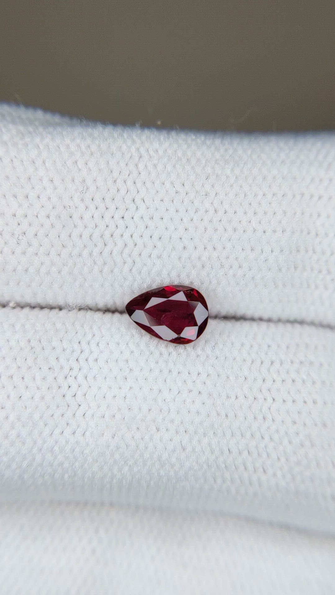 0.64 Ct. Purplish Red Ruby from Mozambique Size Video