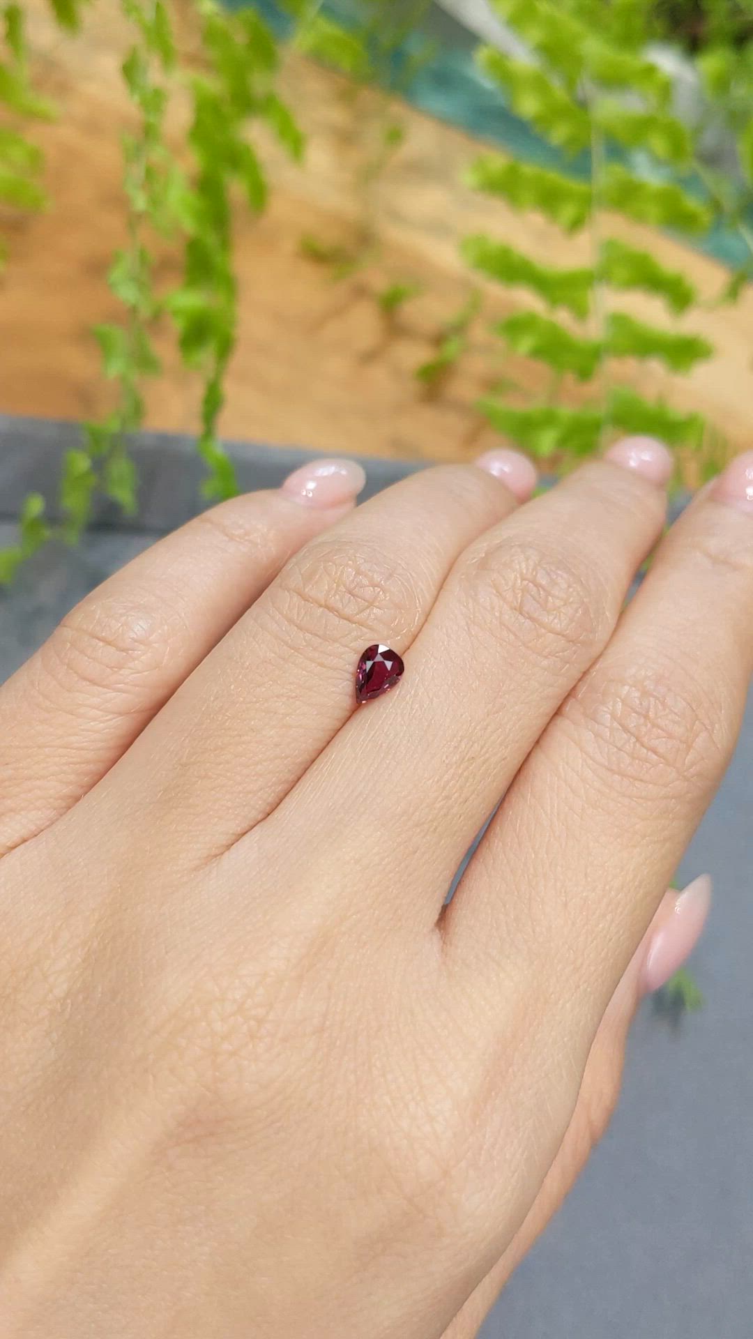 0.54 Ct. Purplish Red Ruby from Mozambique Size Video