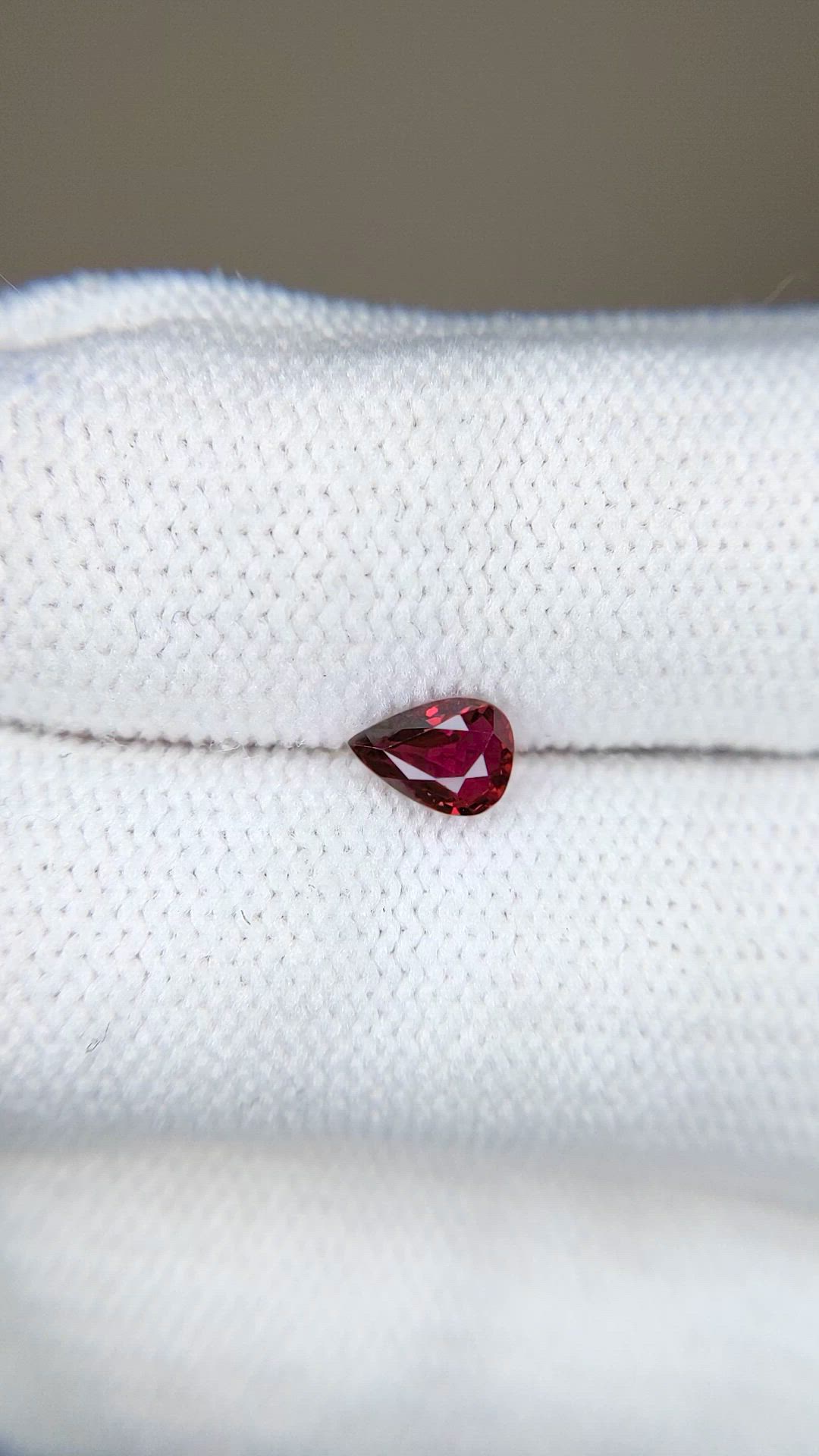 0.54 Ct. Purplish Red Ruby from Mozambique Size Video