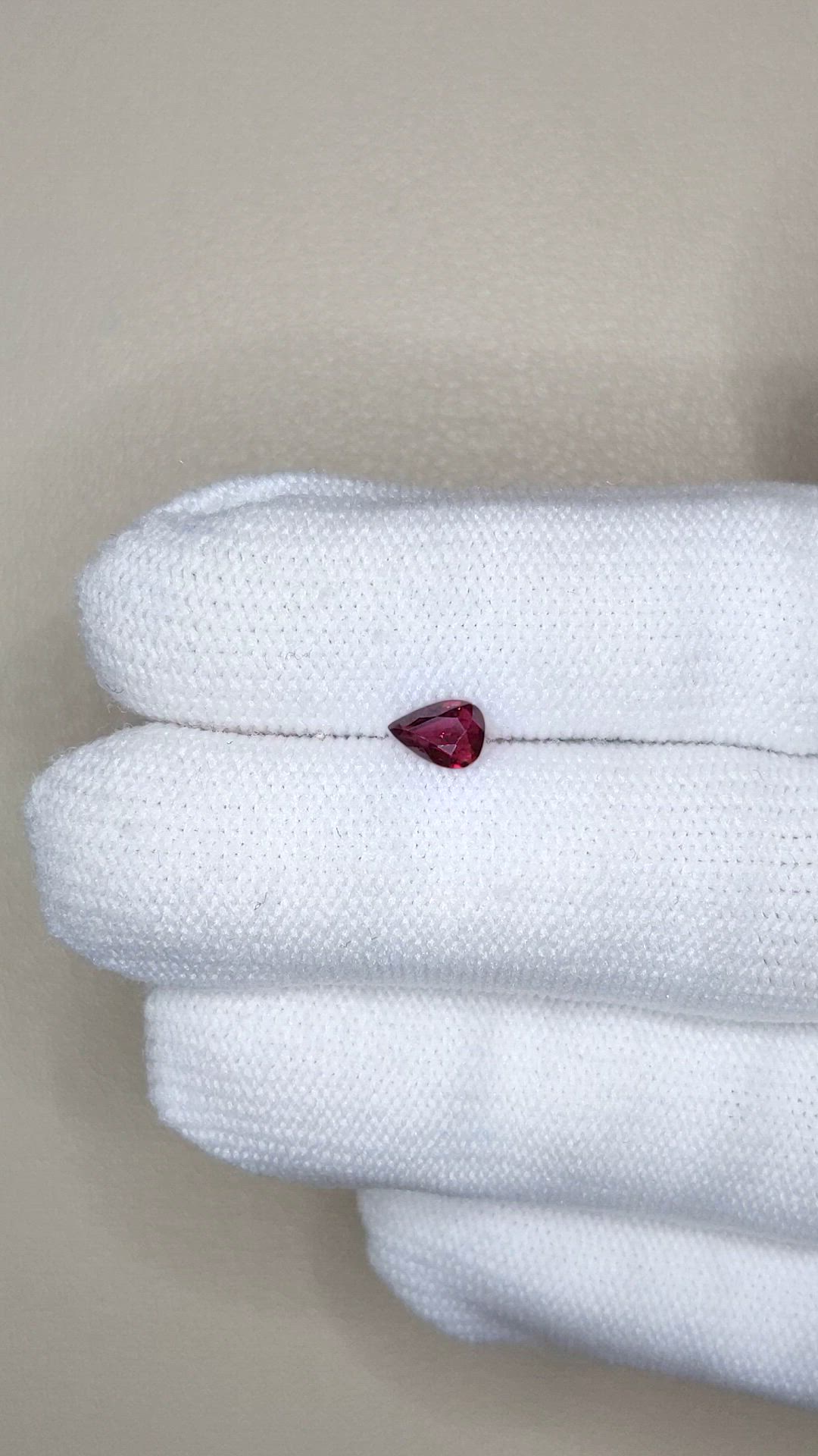 0.54 Ct. Purplish Red Ruby from Mozambique Size Video