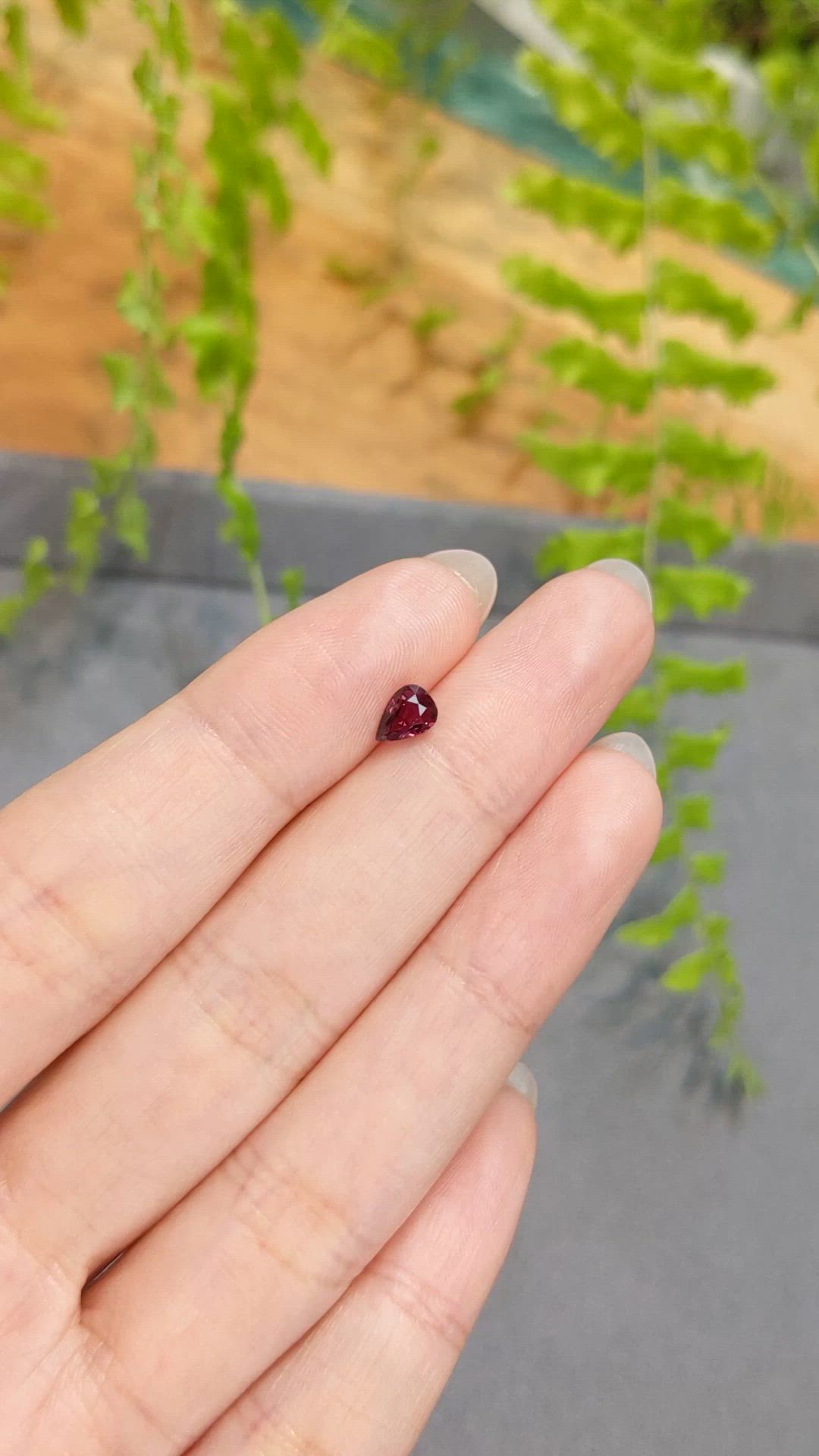 0.54 Ct. Purplish Red Ruby from Mozambique Size Video