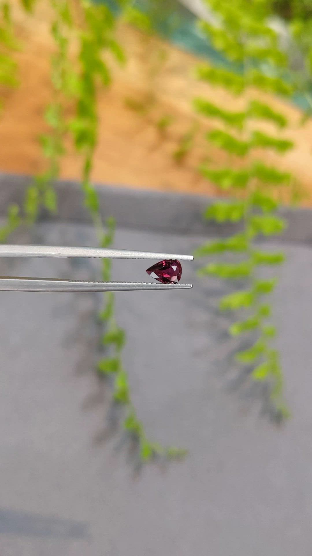 0.54 Ct. Purplish Red Ruby from Mozambique Size Video