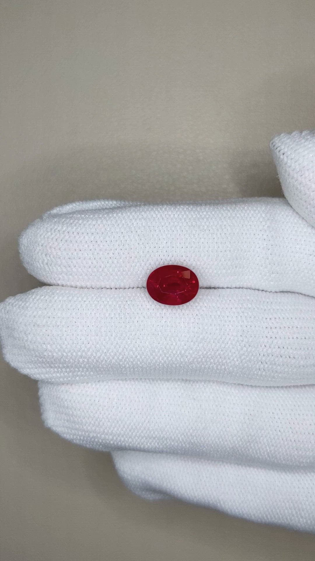 3.03 Ct. Purplish Red Ruby from Mozambique Size Video