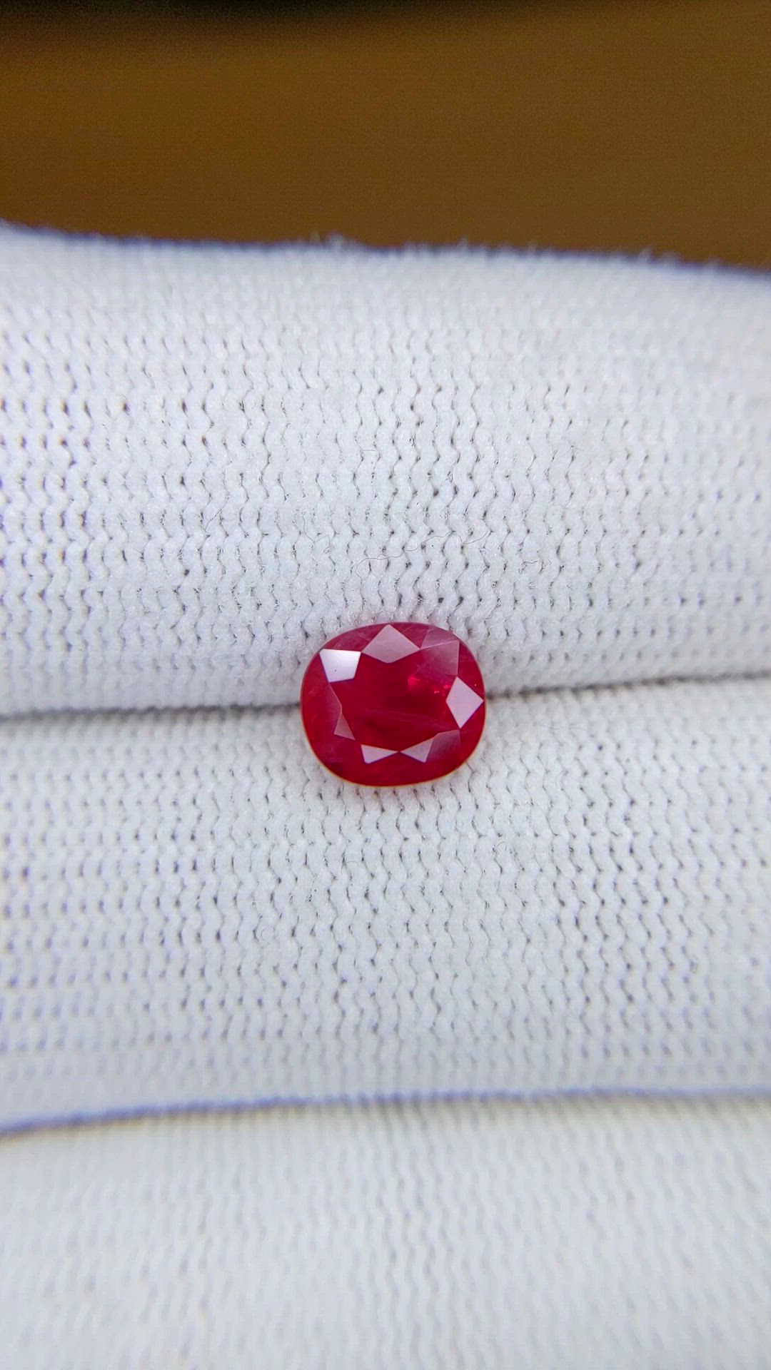 1.62 Ct. Ruby from Burma (Myanmar) Size Video