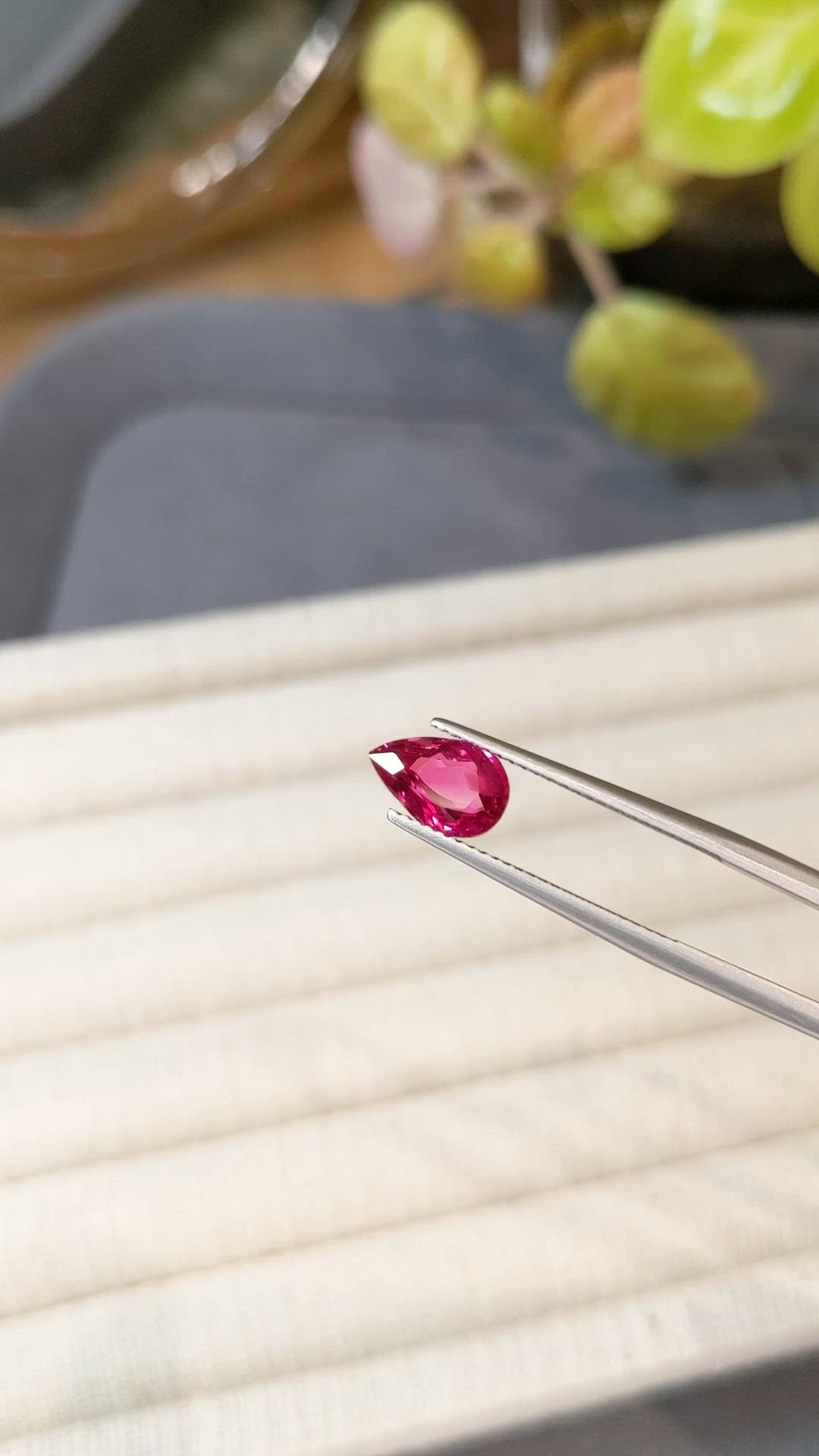 2.03 Ct. Pinkish Red Ruby from Mozambique Size Video