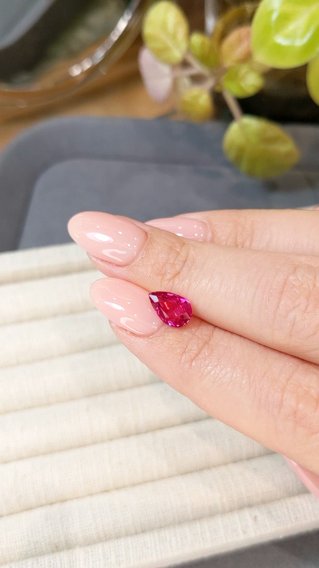 2.03 Ct. Pinkish Red Ruby from Mozambique Size Video