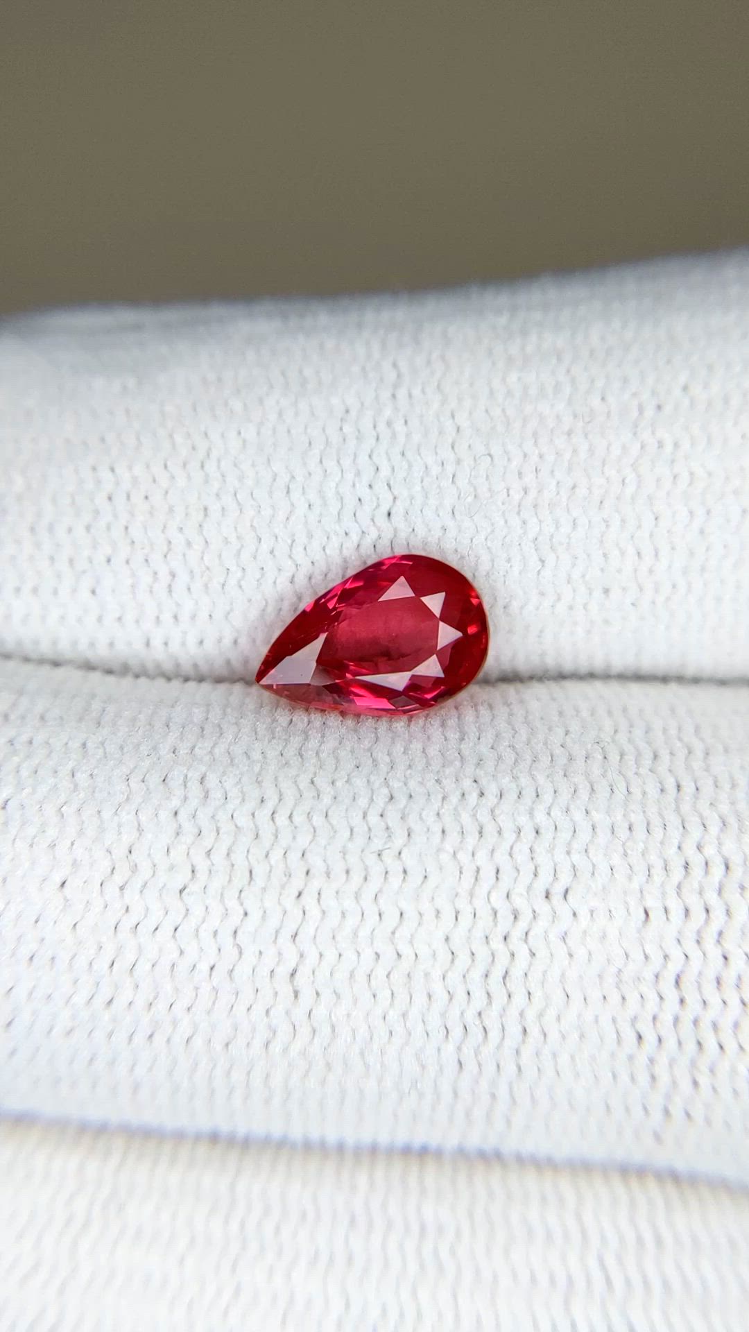 2.03 Ct. Pinkish Red Ruby from Mozambique Size Video
