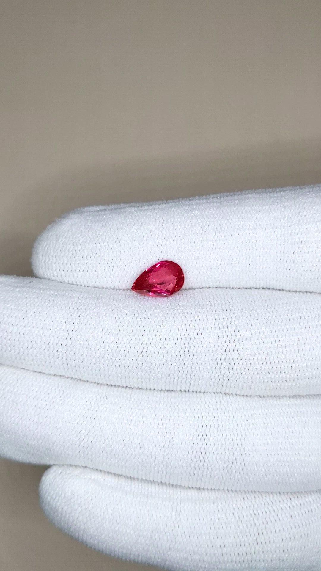 2.03 Ct. Pinkish Red Ruby from Mozambique Size Video