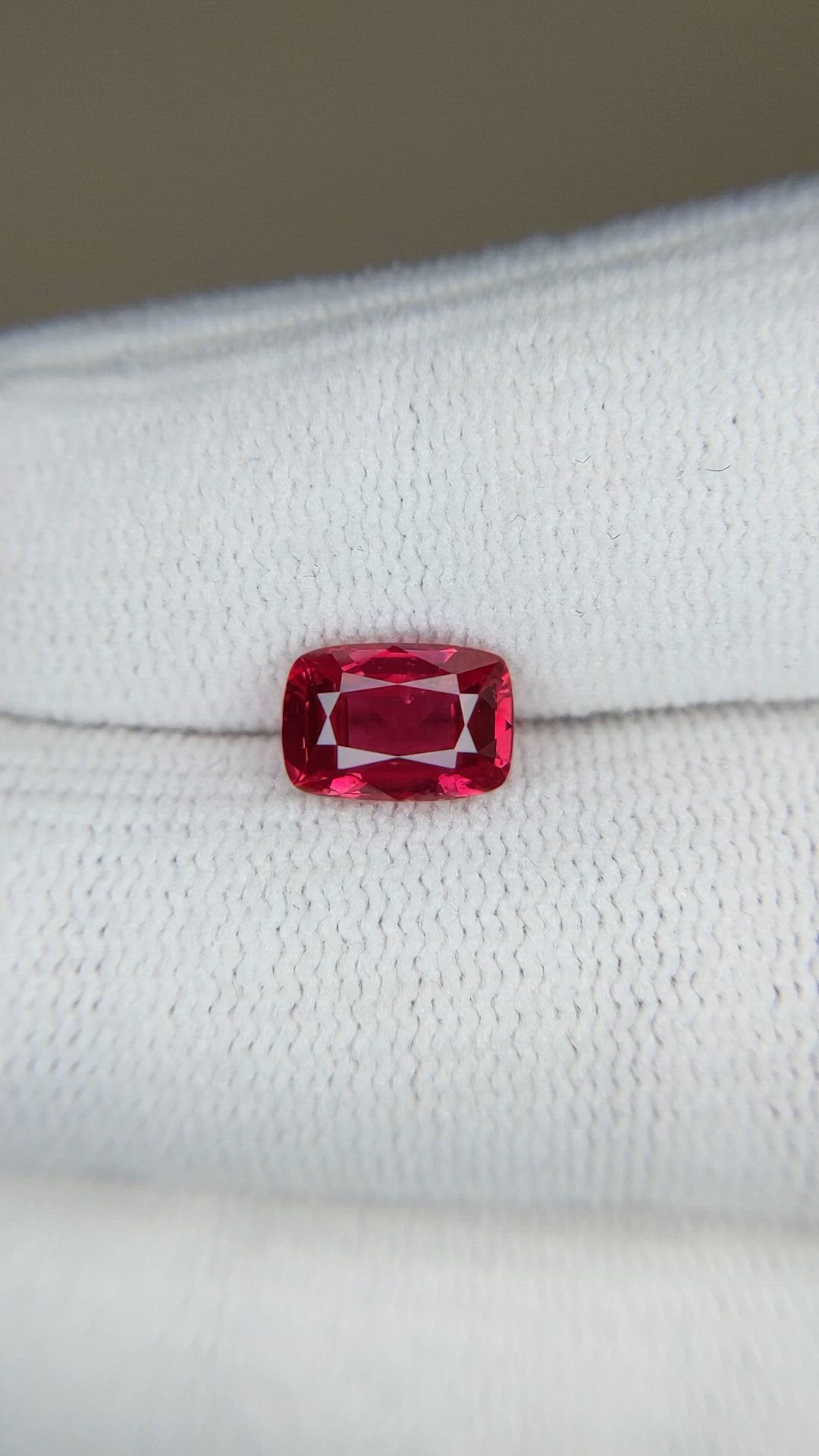 2.07 Ct. Pinkish Red Ruby from Mozambique Size Video