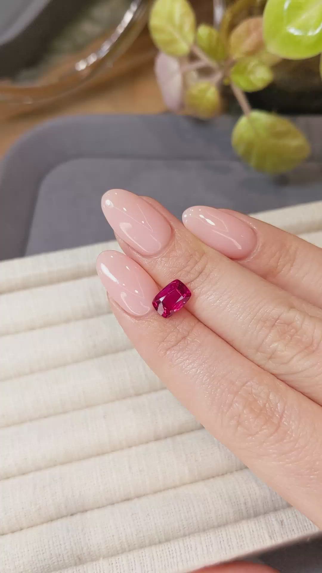 2.07 Ct. Pinkish Red Ruby from Mozambique Size Video