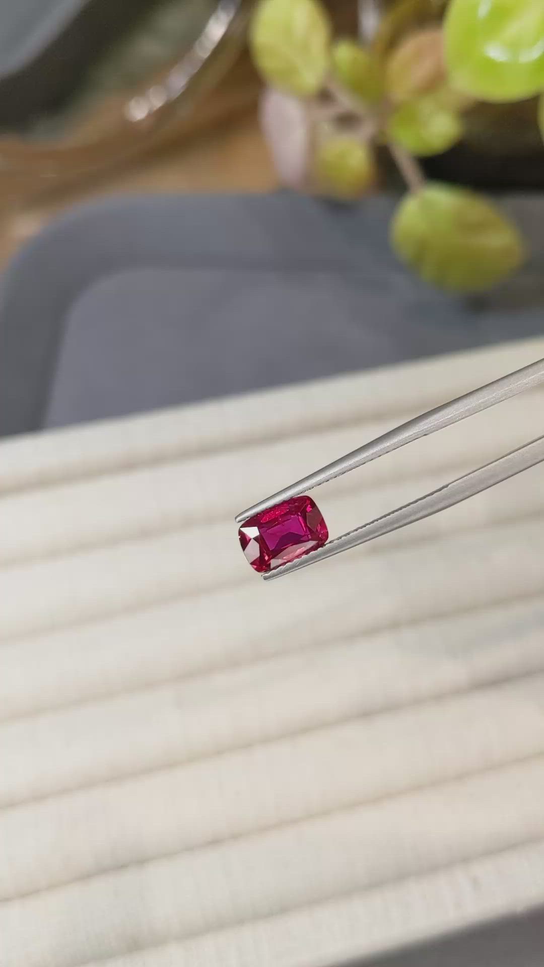 2.07 Ct. Pinkish Red Ruby from Mozambique Size Video