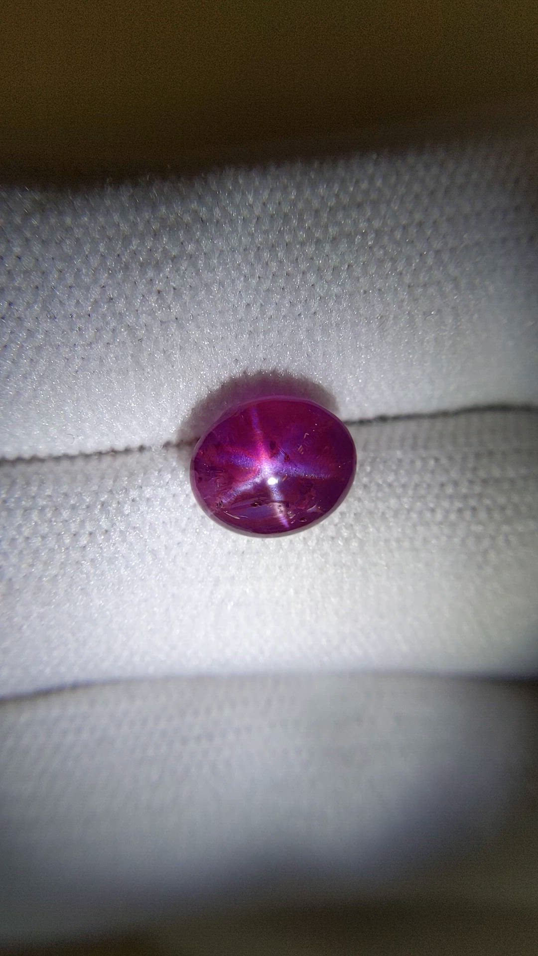 3.32 Ct. Purplish Red Star Ruby from Mozambique Size Video