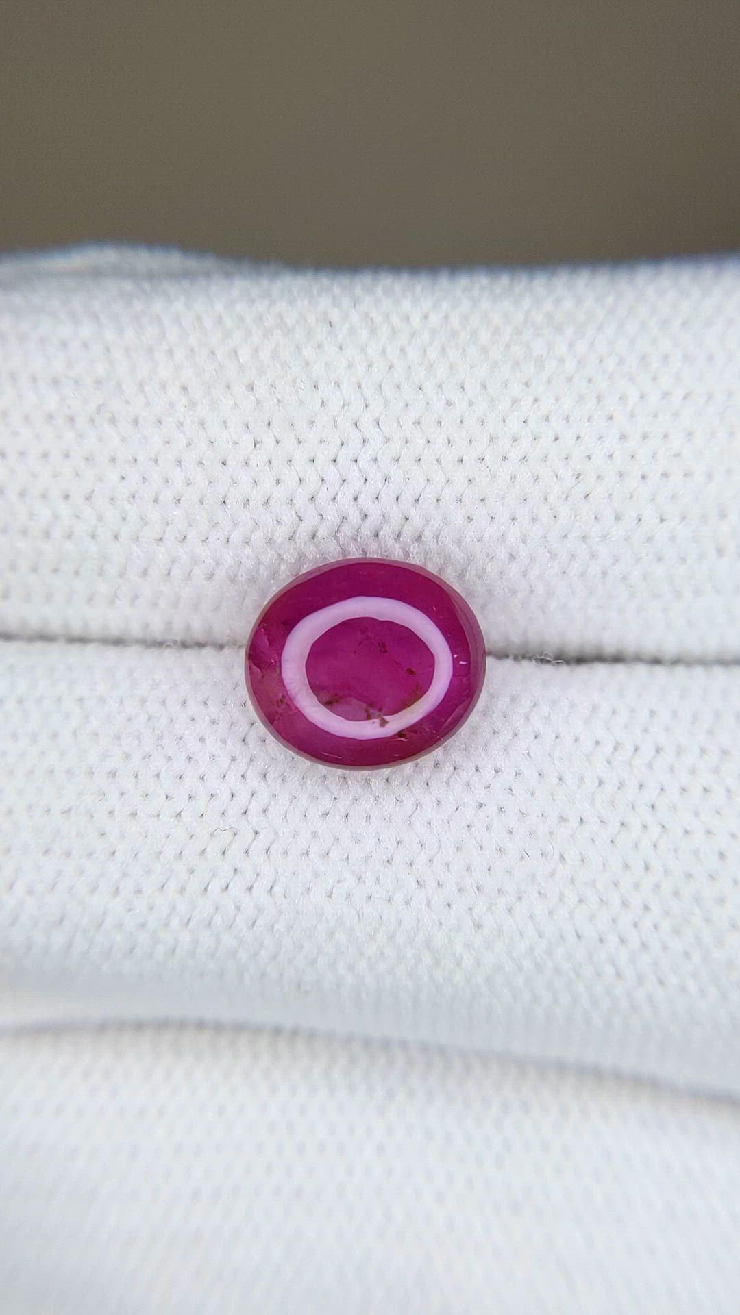 3.32 Ct. Purplish Red Star Ruby from Mozambique Size Video